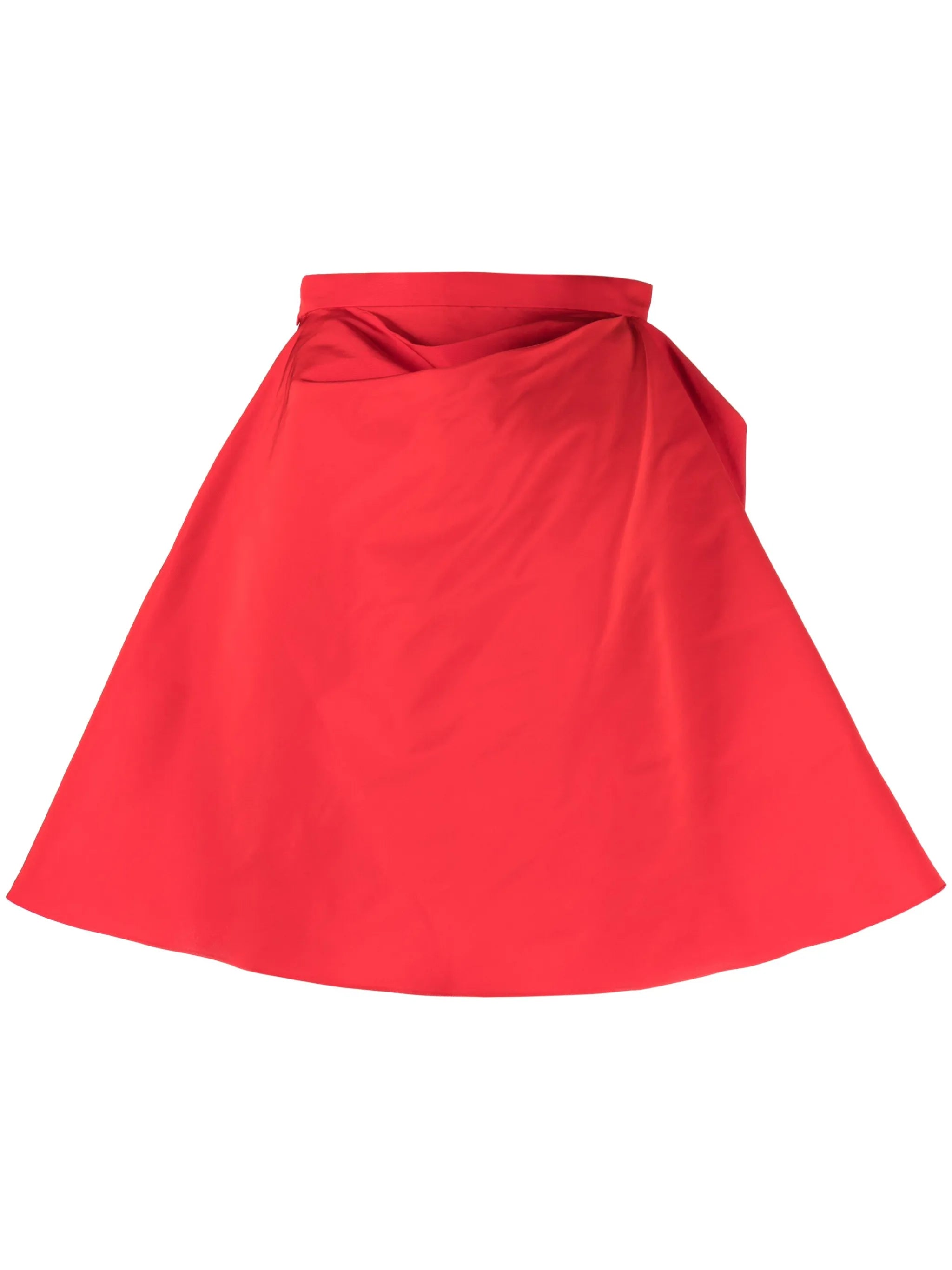 pleated A-line skirt