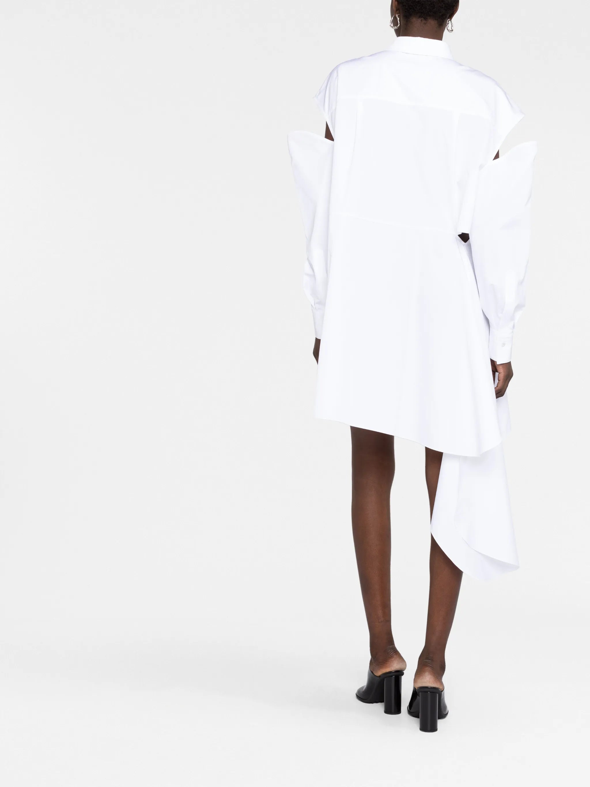 cut-out detail shirt dress