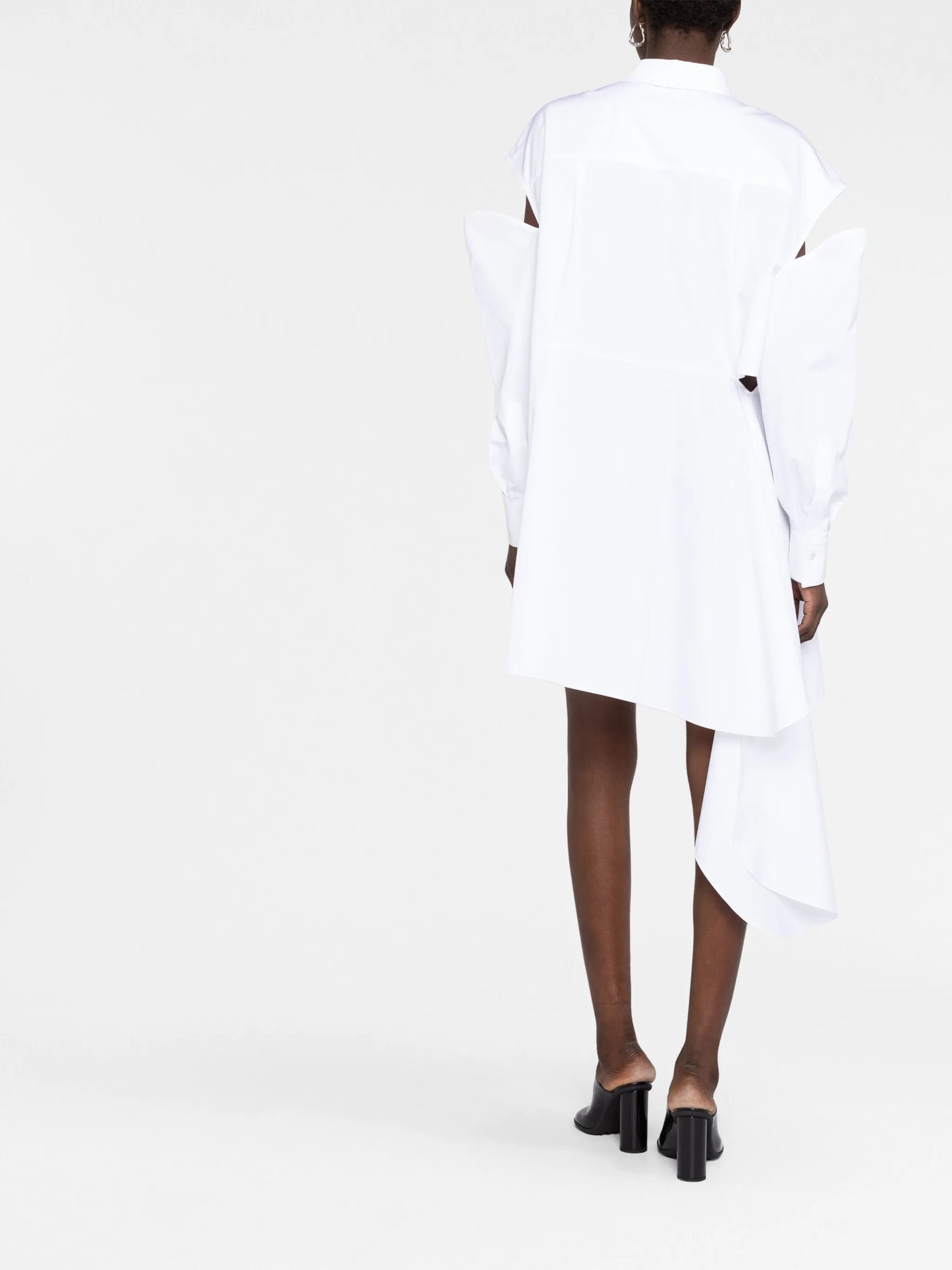 cut-out detail shirt dress