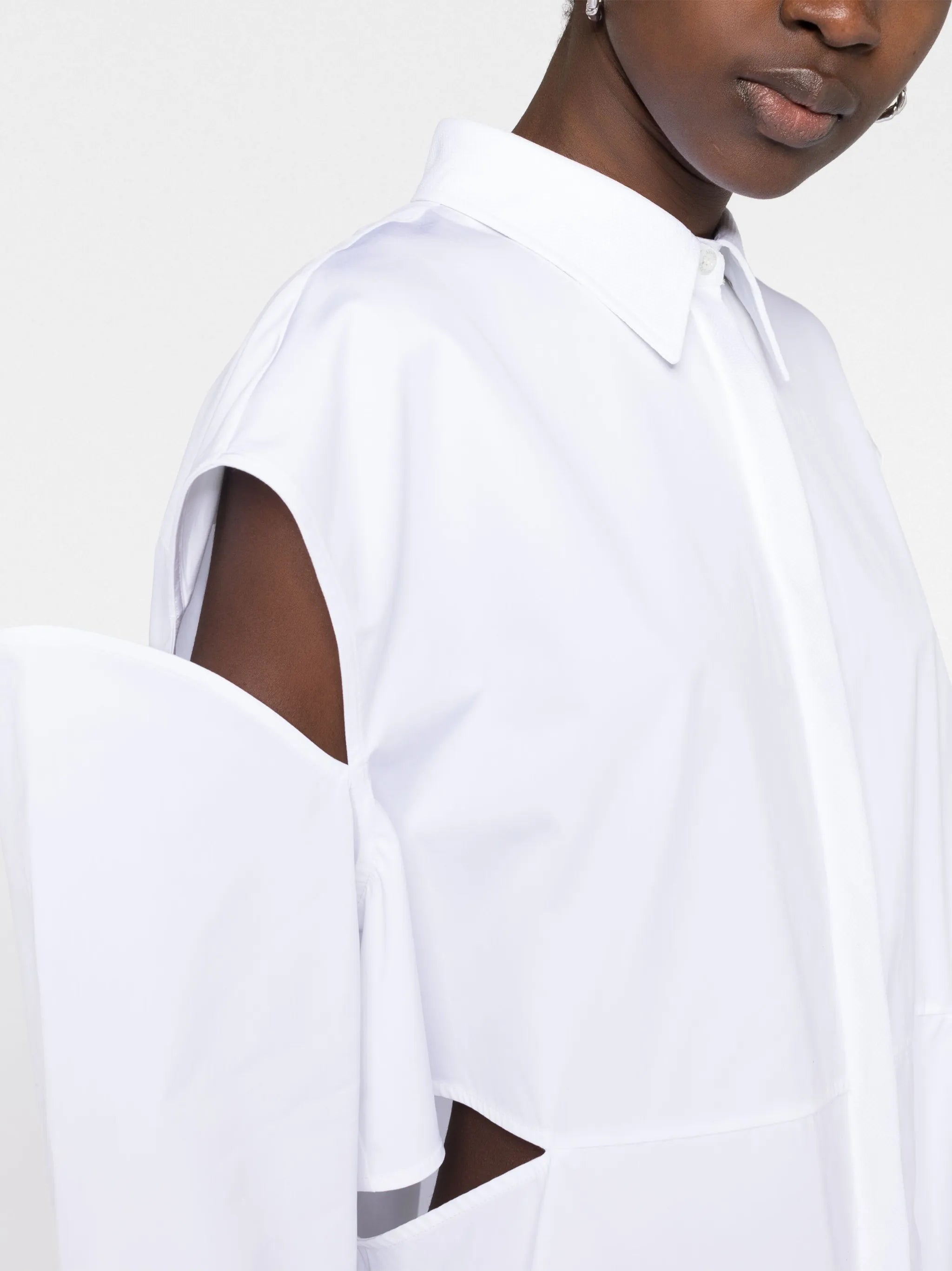 cut-out detail shirt dress
