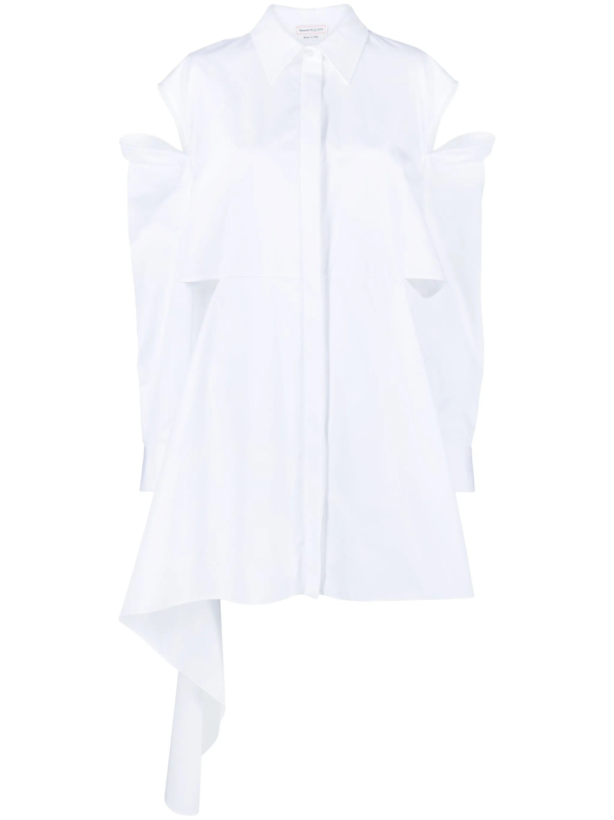 cut-out detail shirt dress