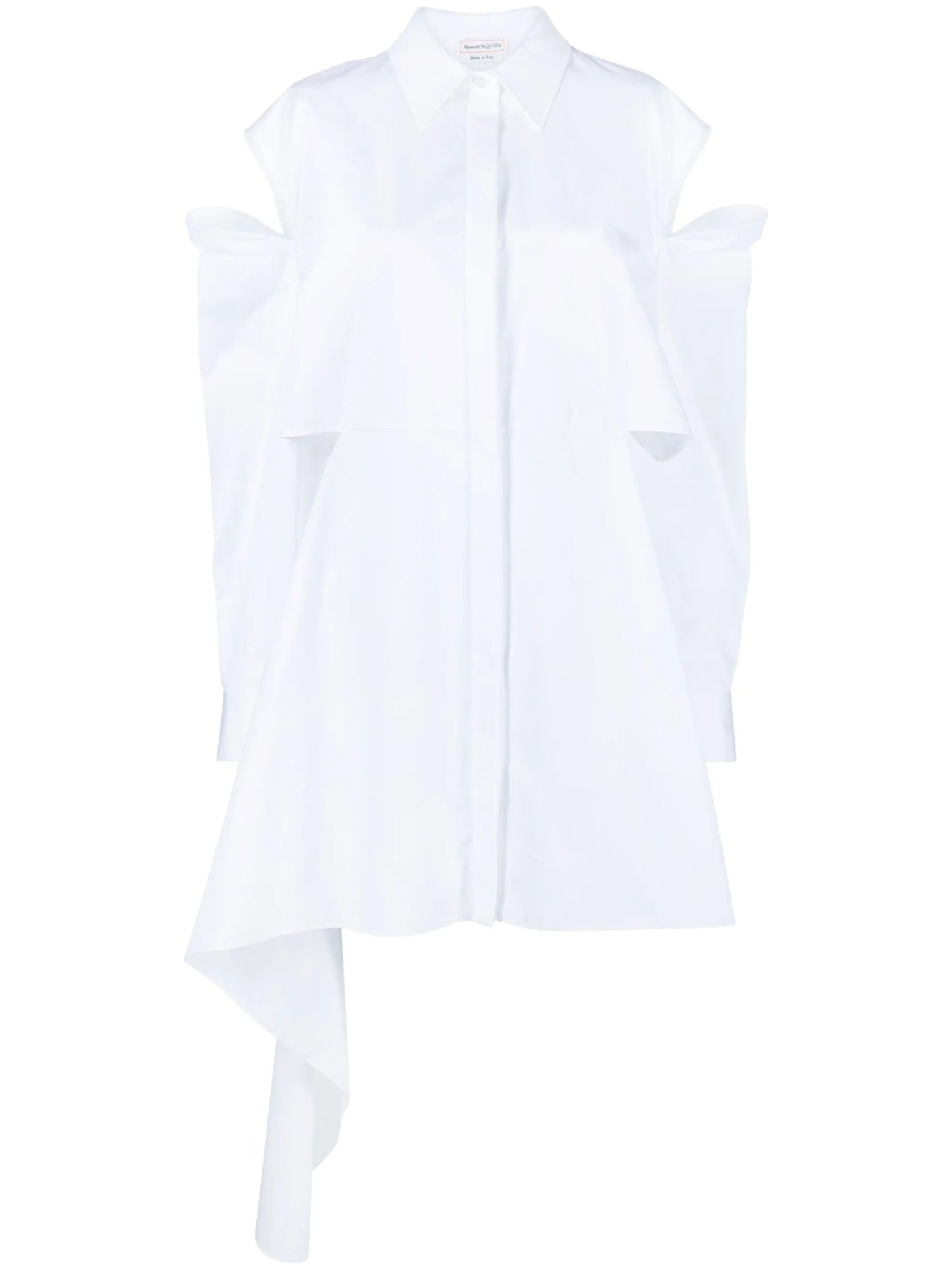 cut-out detail shirt dress