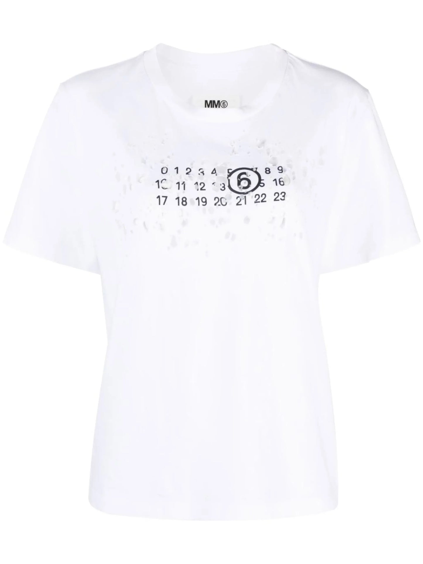numbers-motif cotton T-shirt