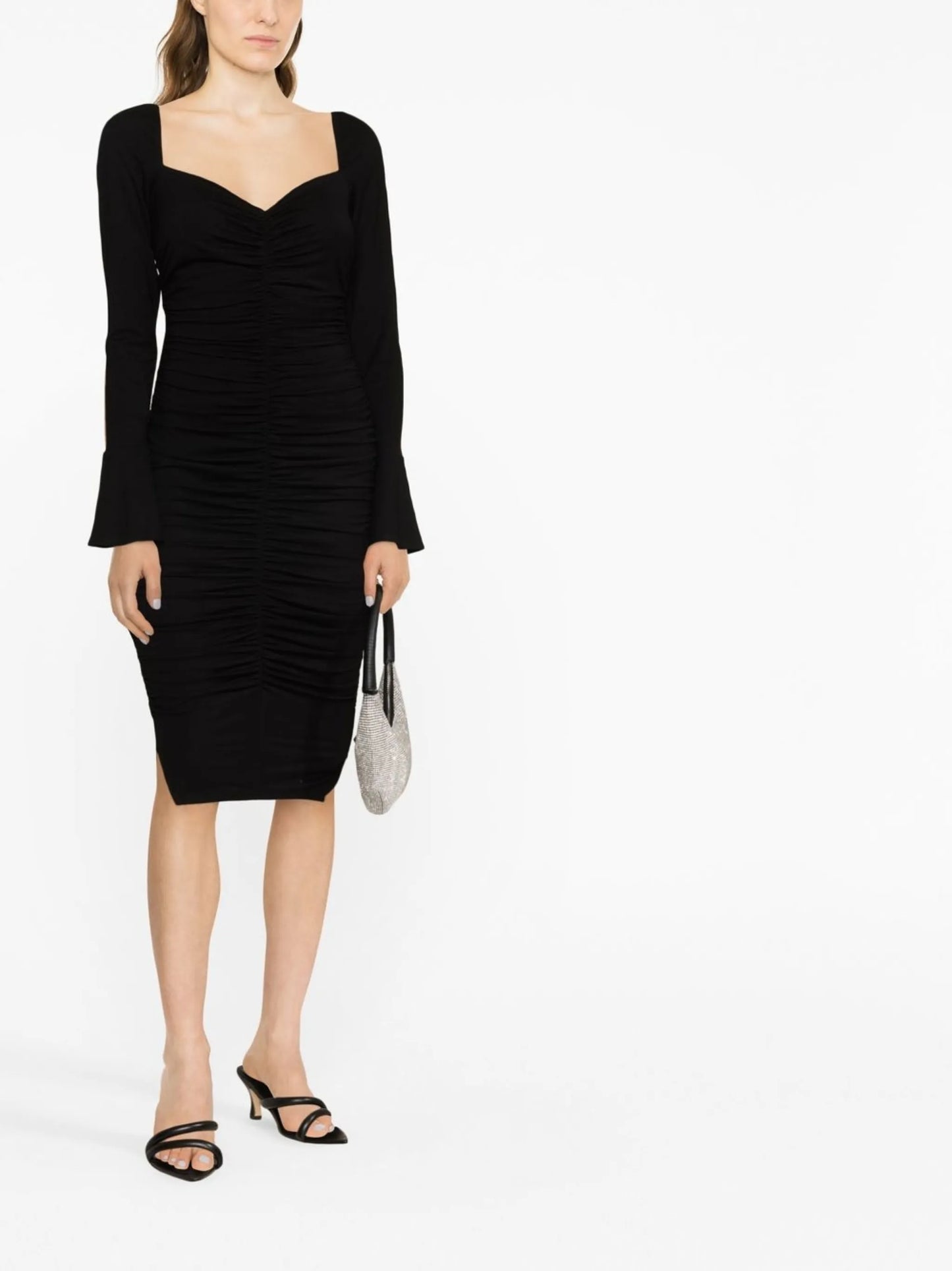Barrie ruched midi dress