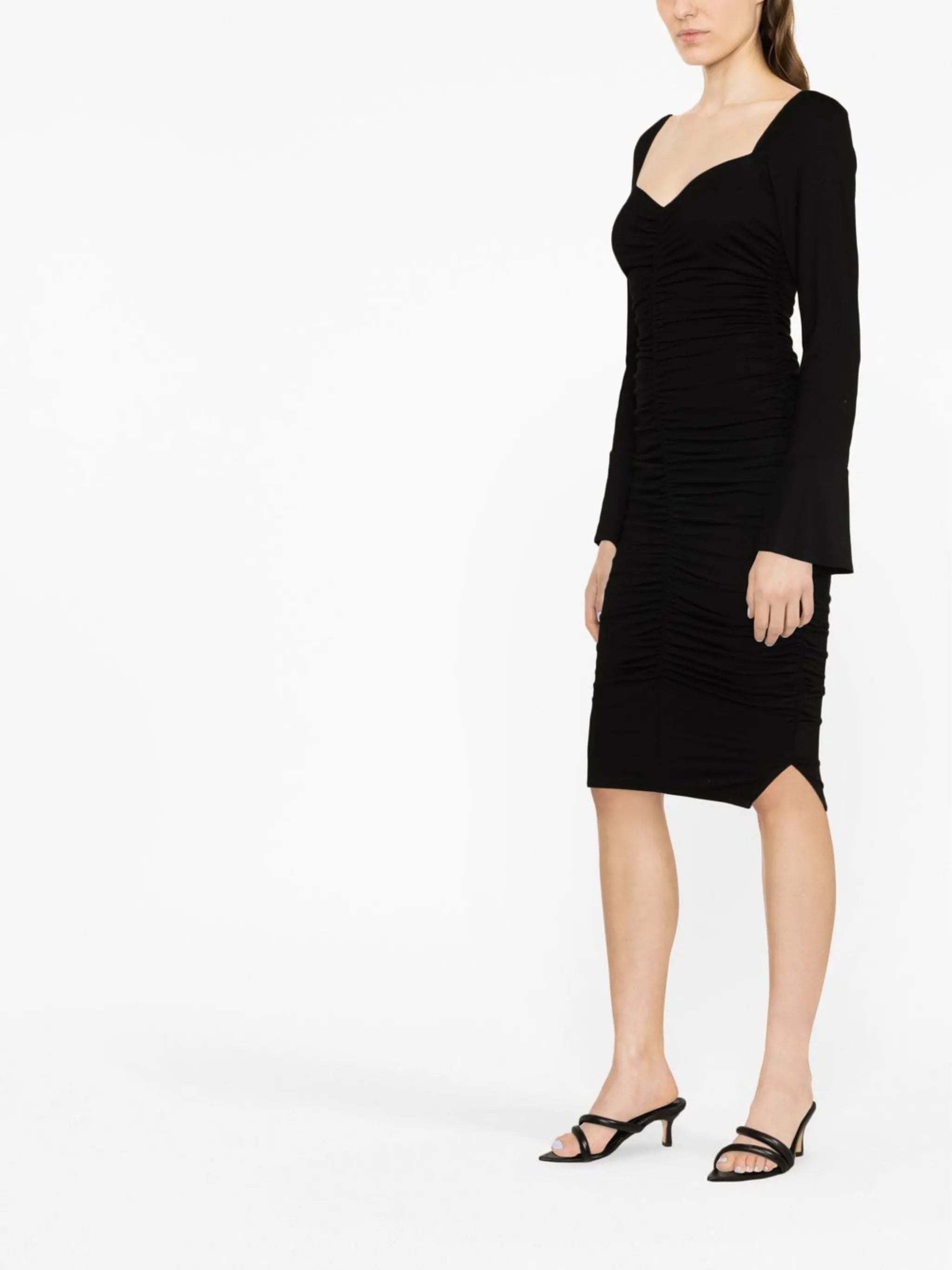 Barrie ruched midi dress