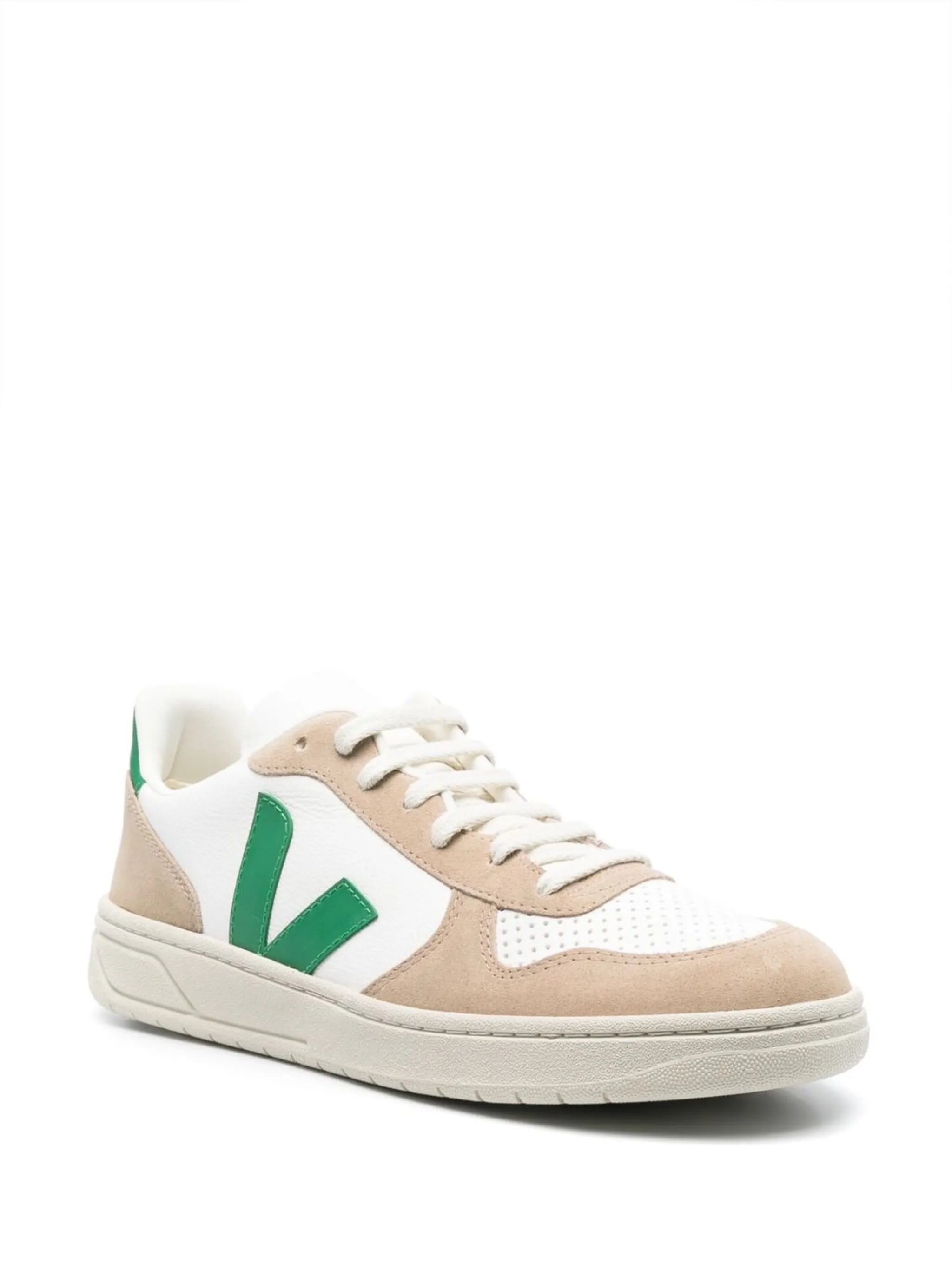 colour-block low-top sneakers