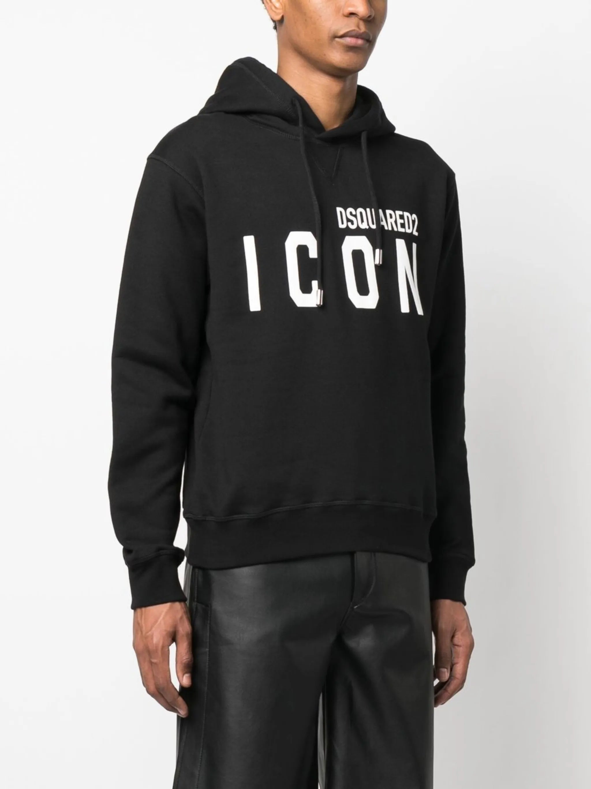 logo-print cotton hoodie