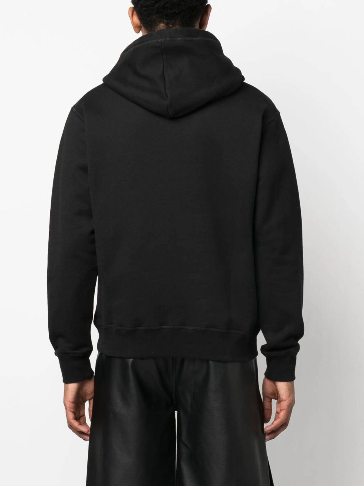 logo-print cotton hoodie