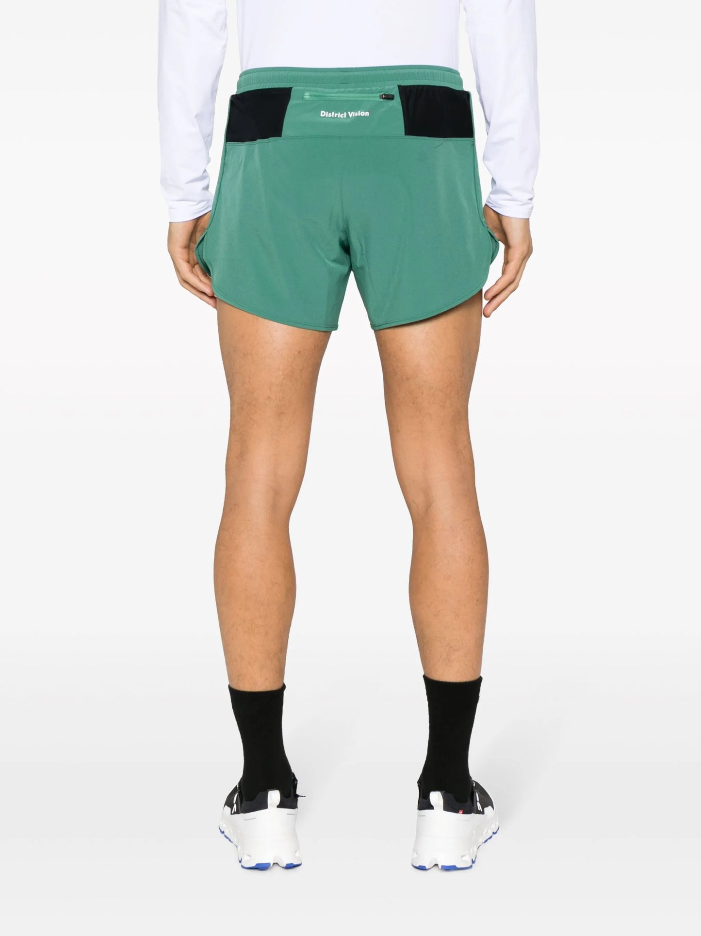 logo-print track shorts