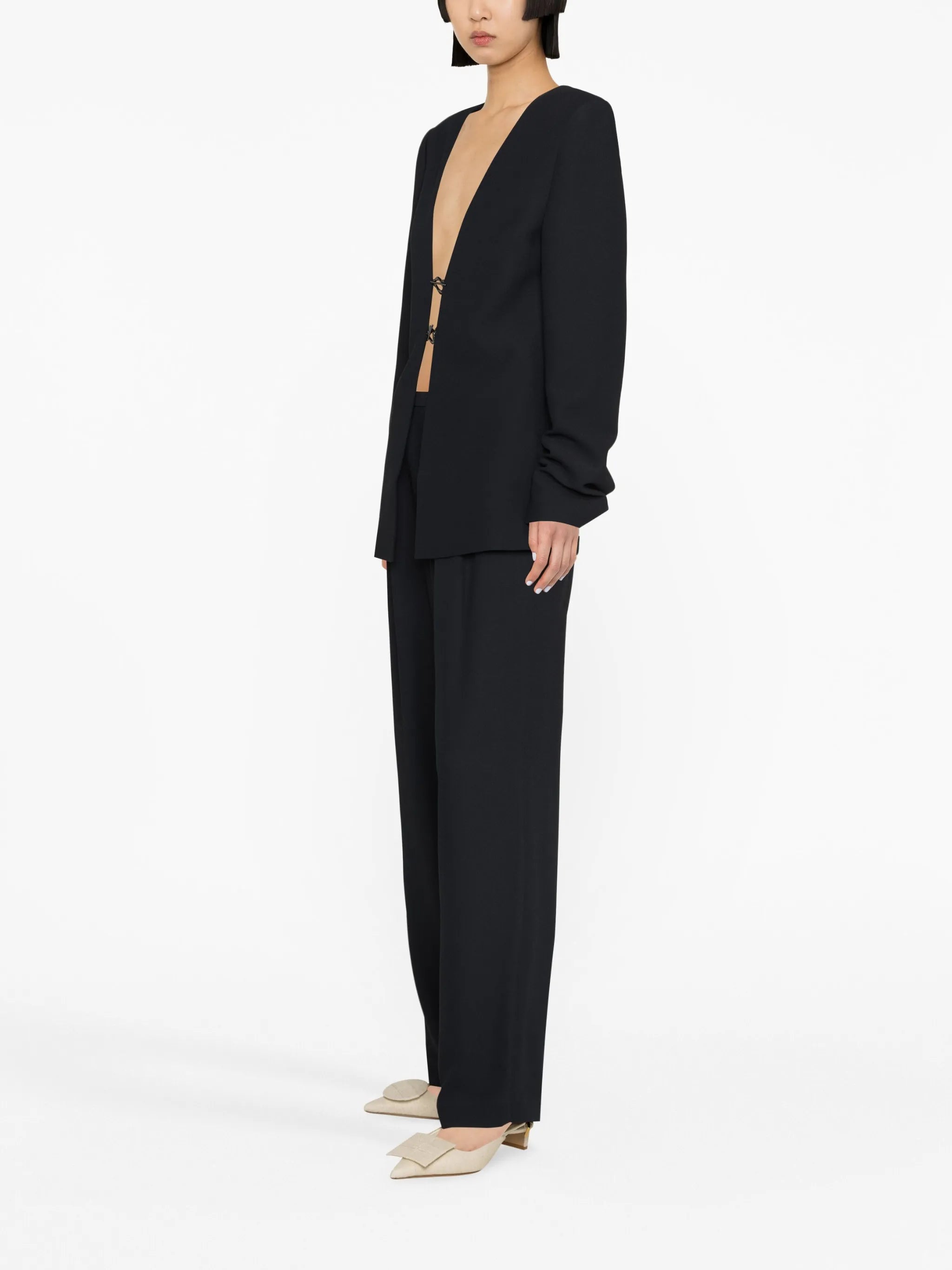 Gilles open-front blazer