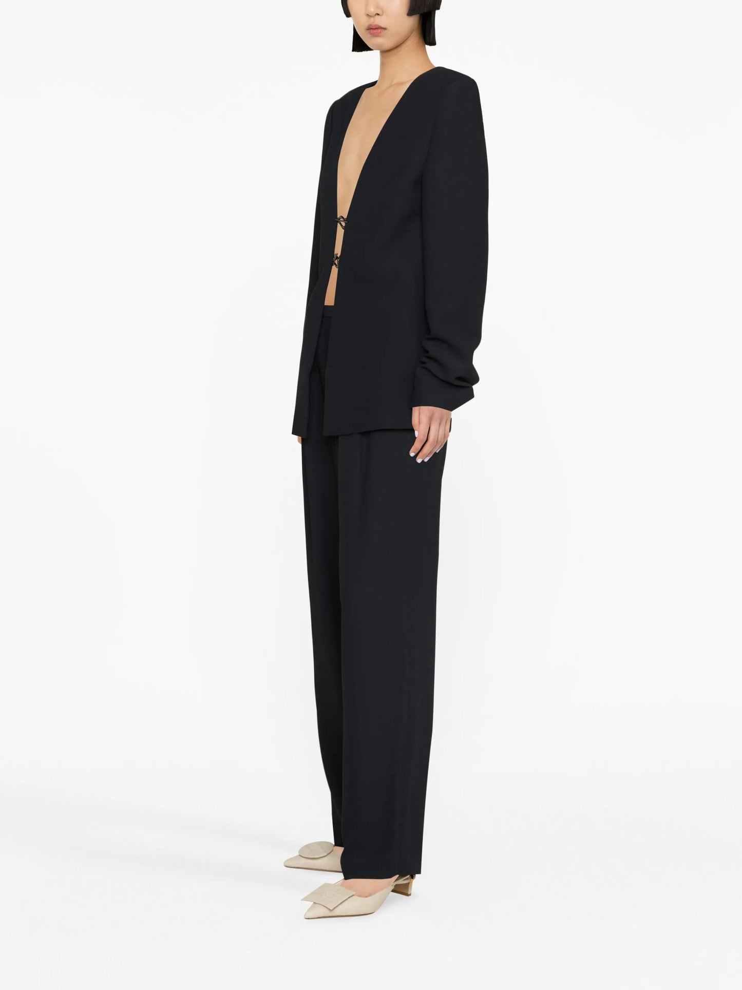 Gilles open-front blazer