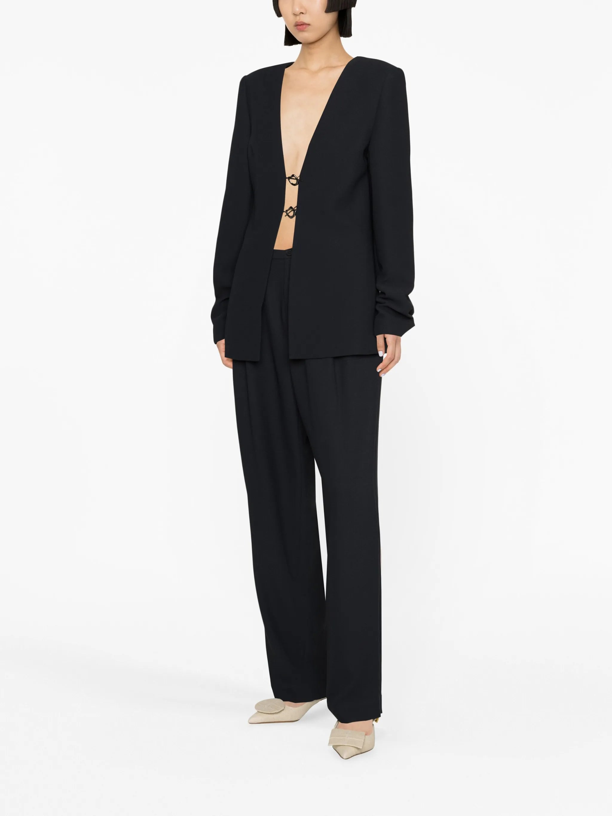 Gilles open-front blazer