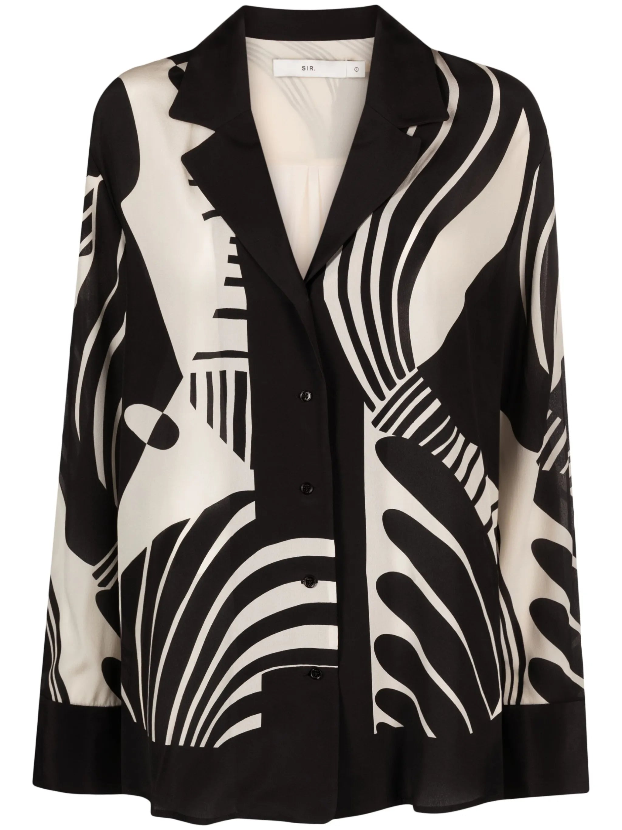 Realisme abstract-print silk shirt