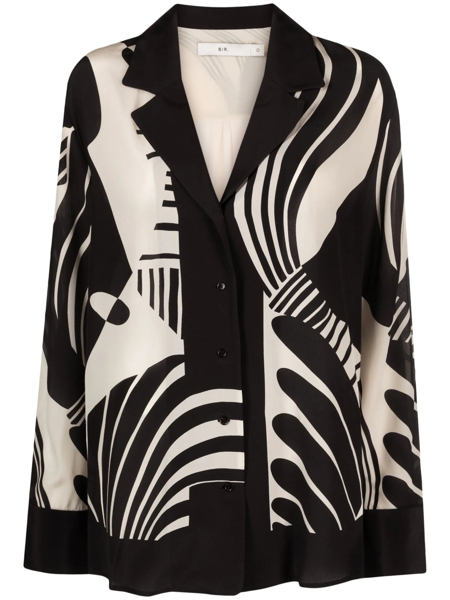 Realisme abstract-print silk shirt