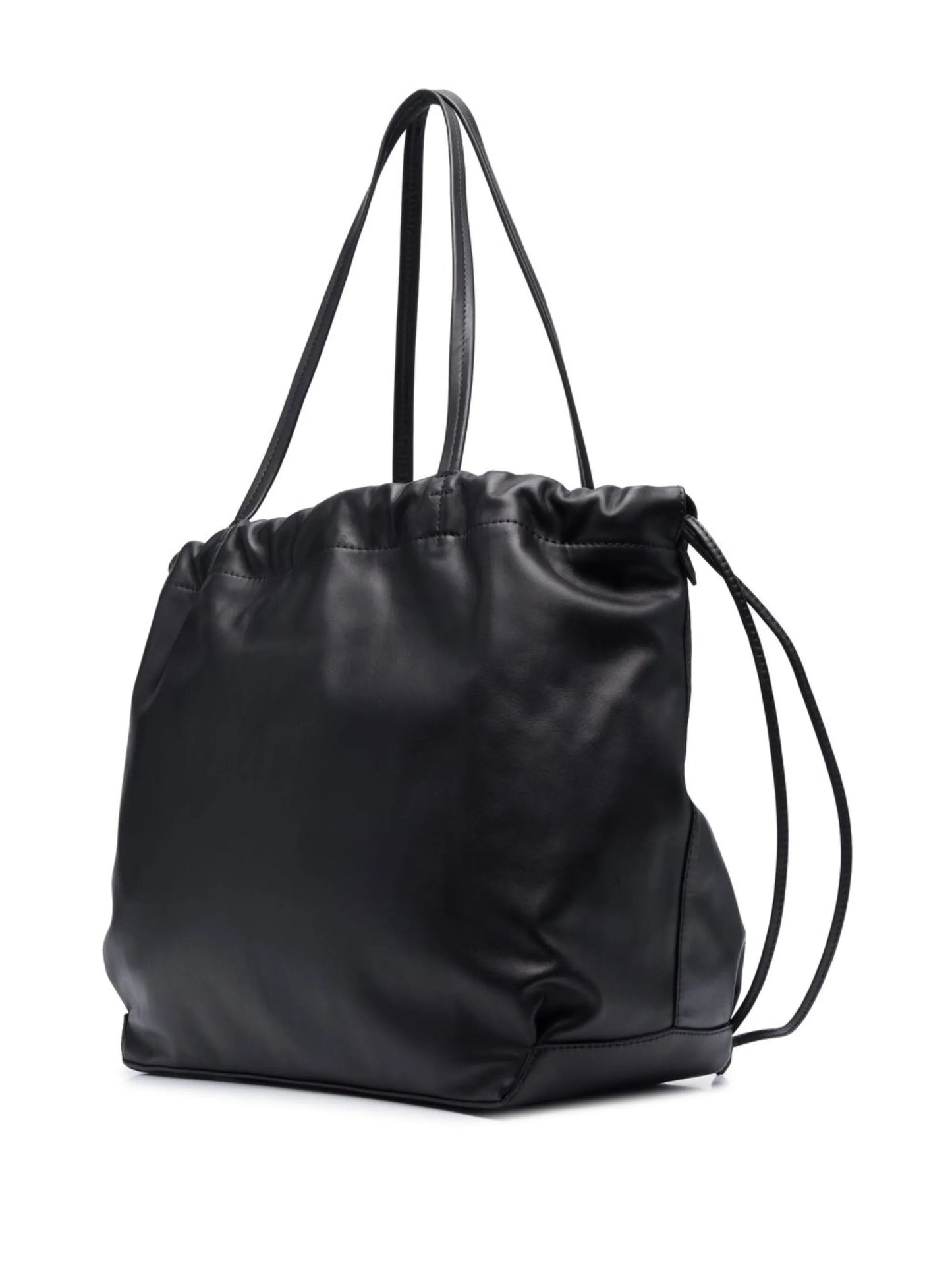 leather drawstring shoulder bag