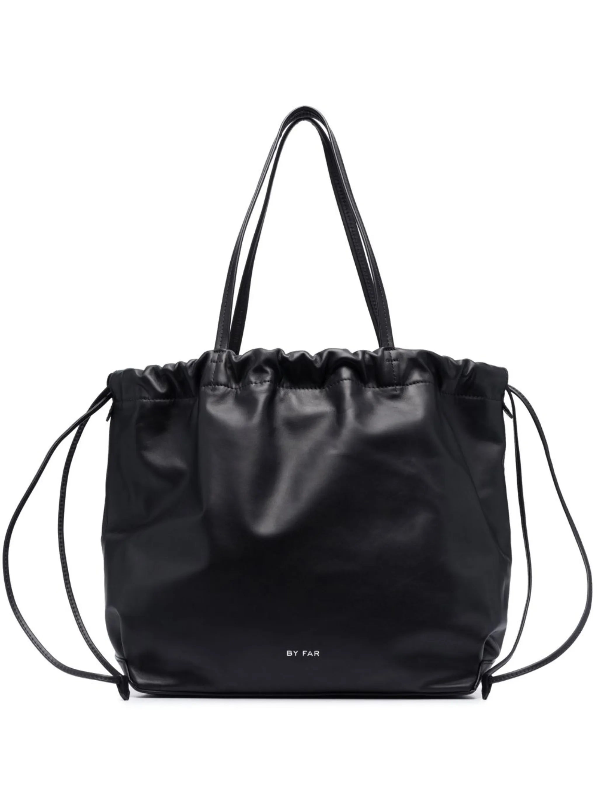 leather drawstring shoulder bag