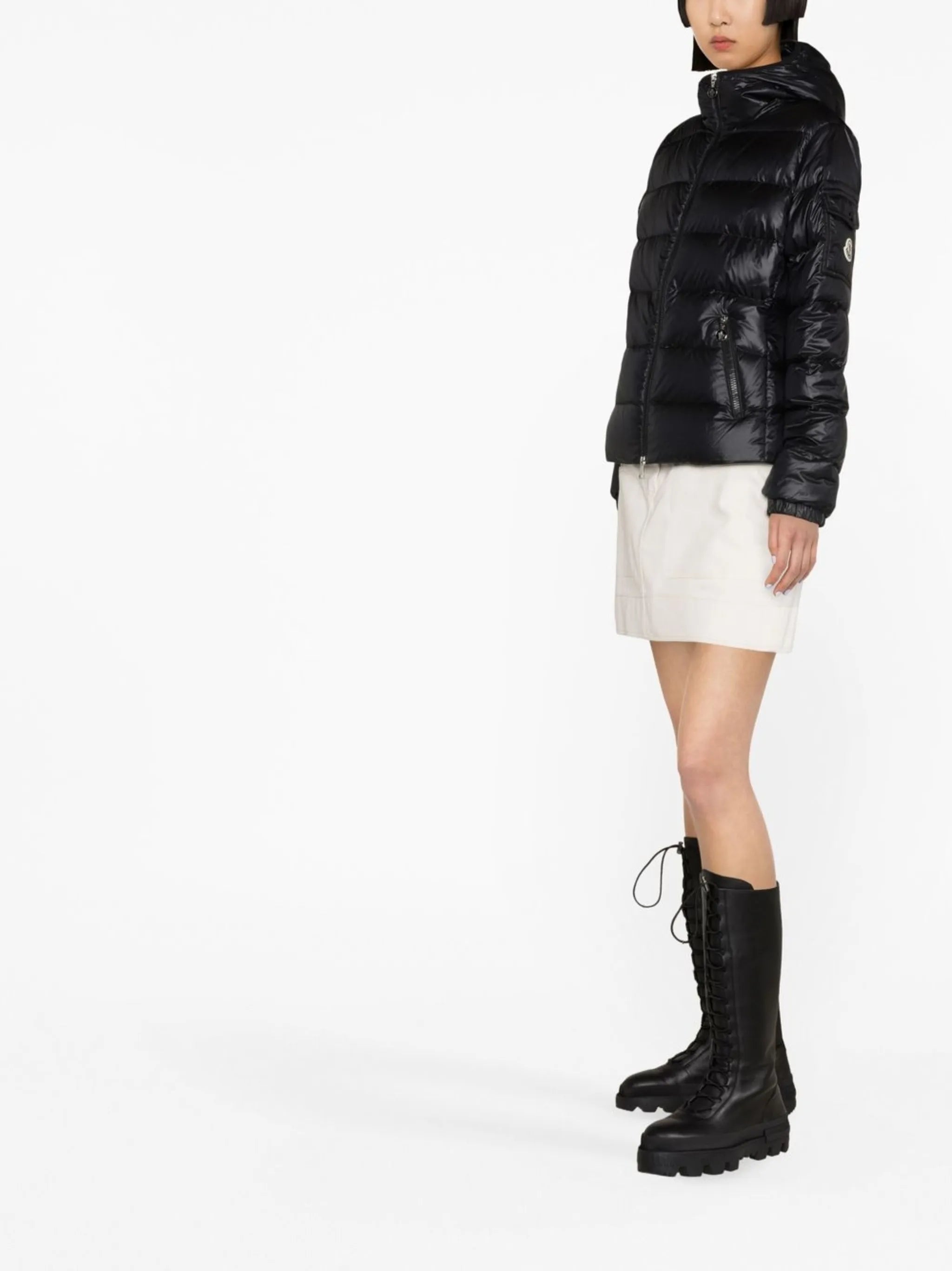 Black Hooded Padded Jacket