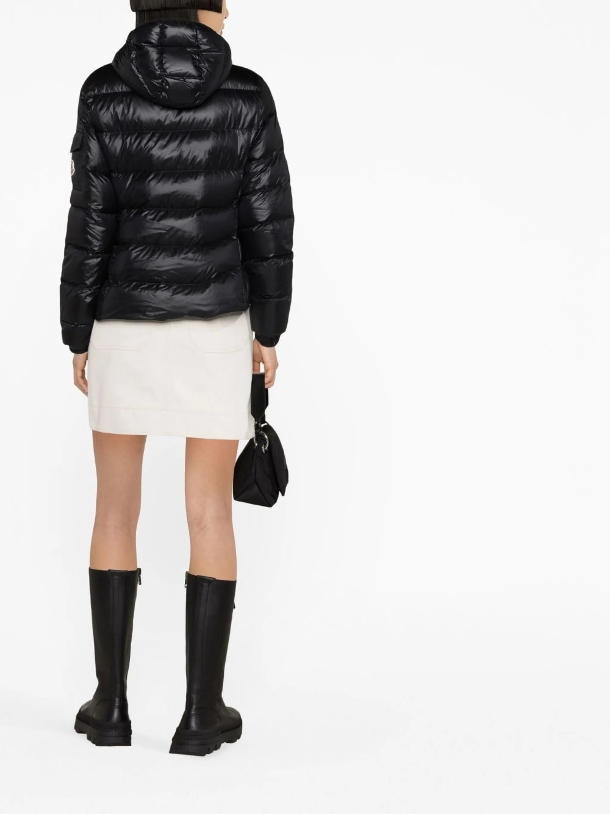Black Hooded Padded Jacket