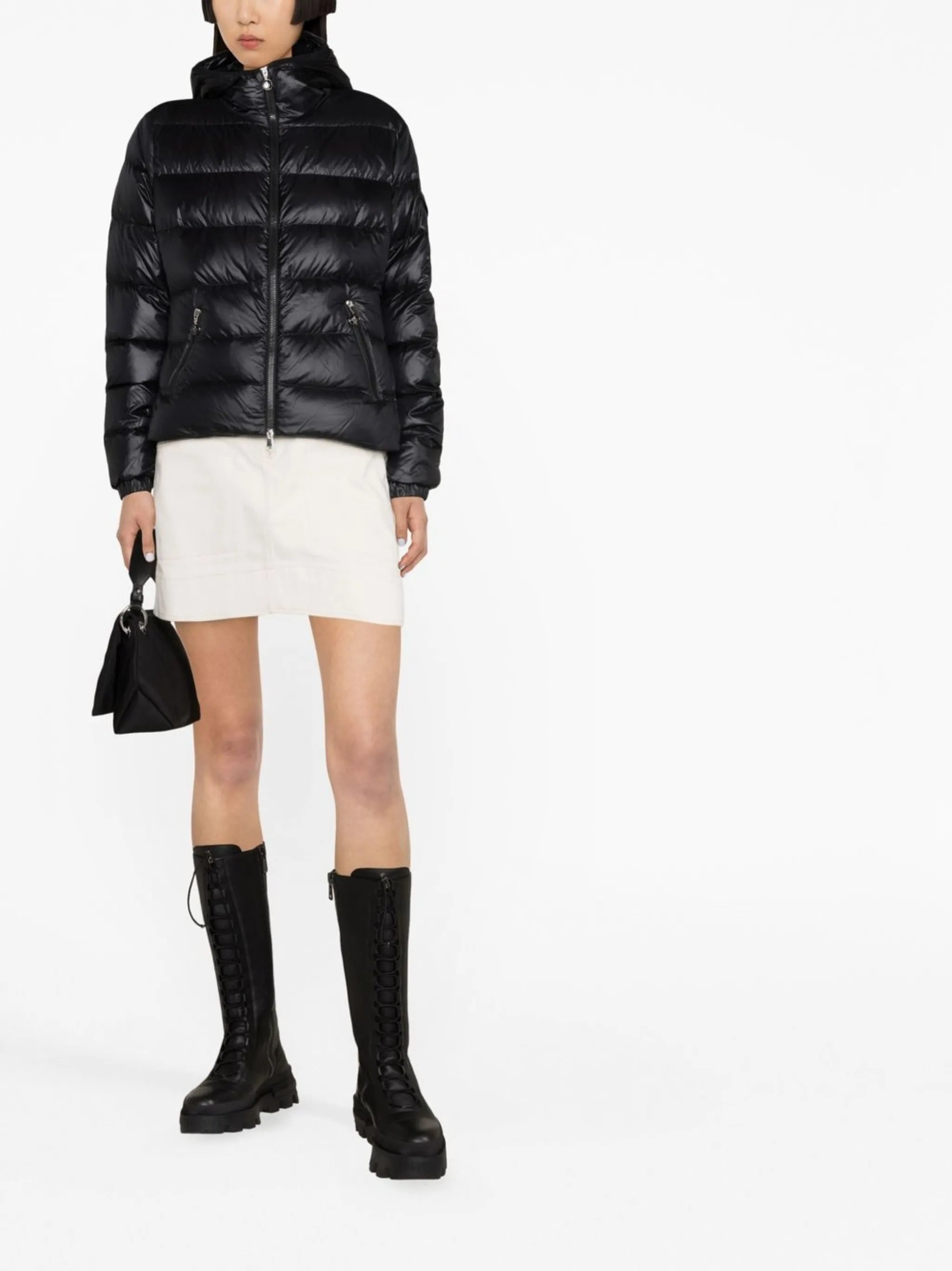 Black Hooded Padded Jacket