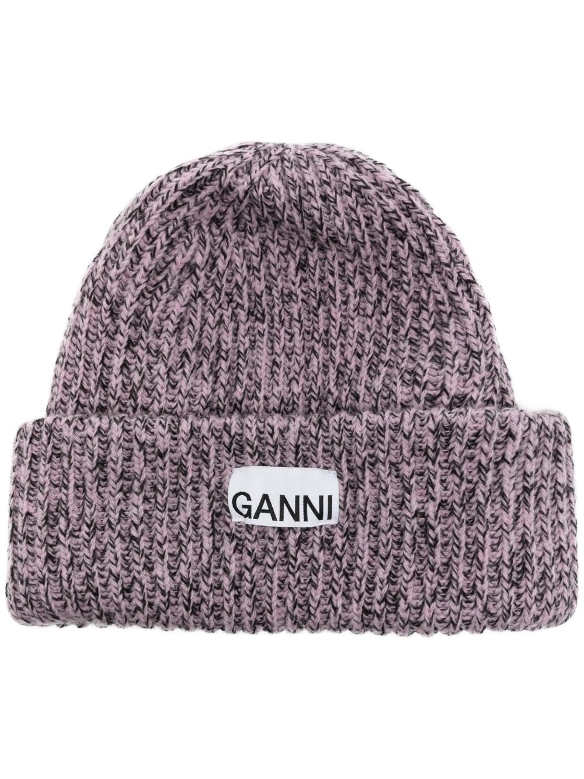 logo-patch knitted beanie