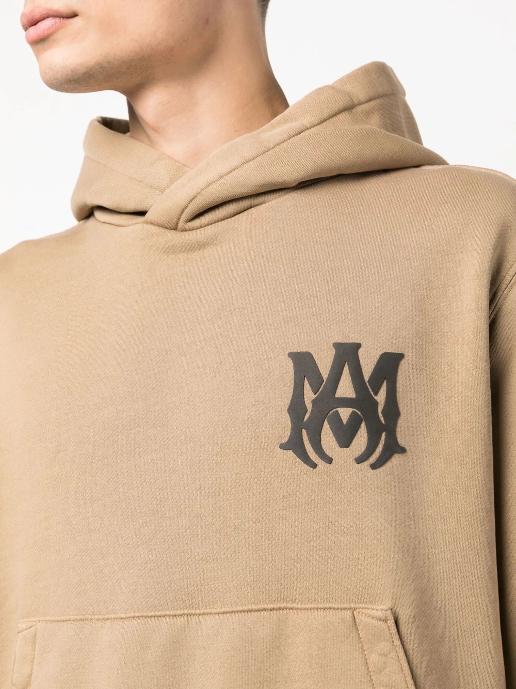 logo-print cotton hoodie