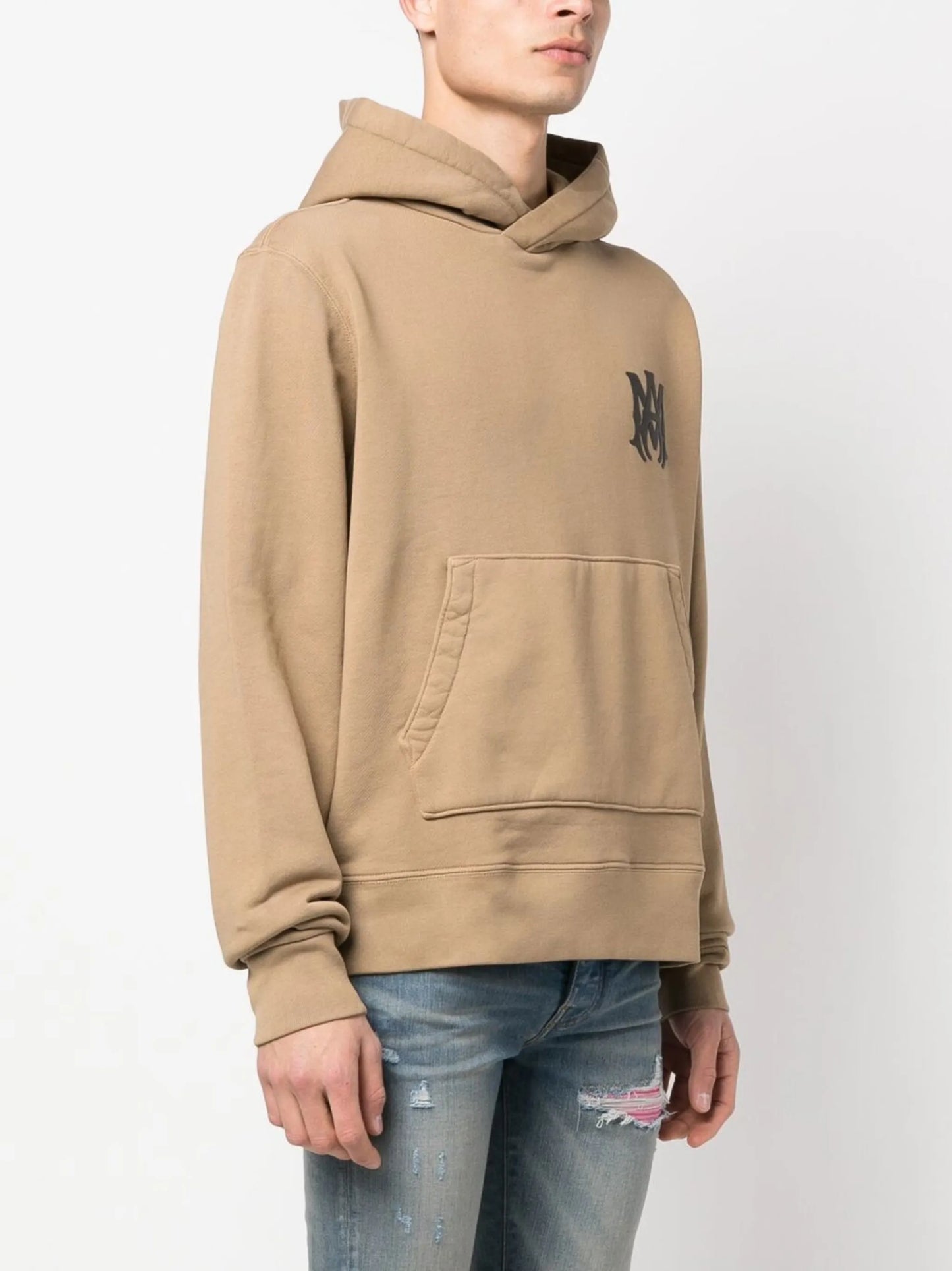 logo-print cotton hoodie