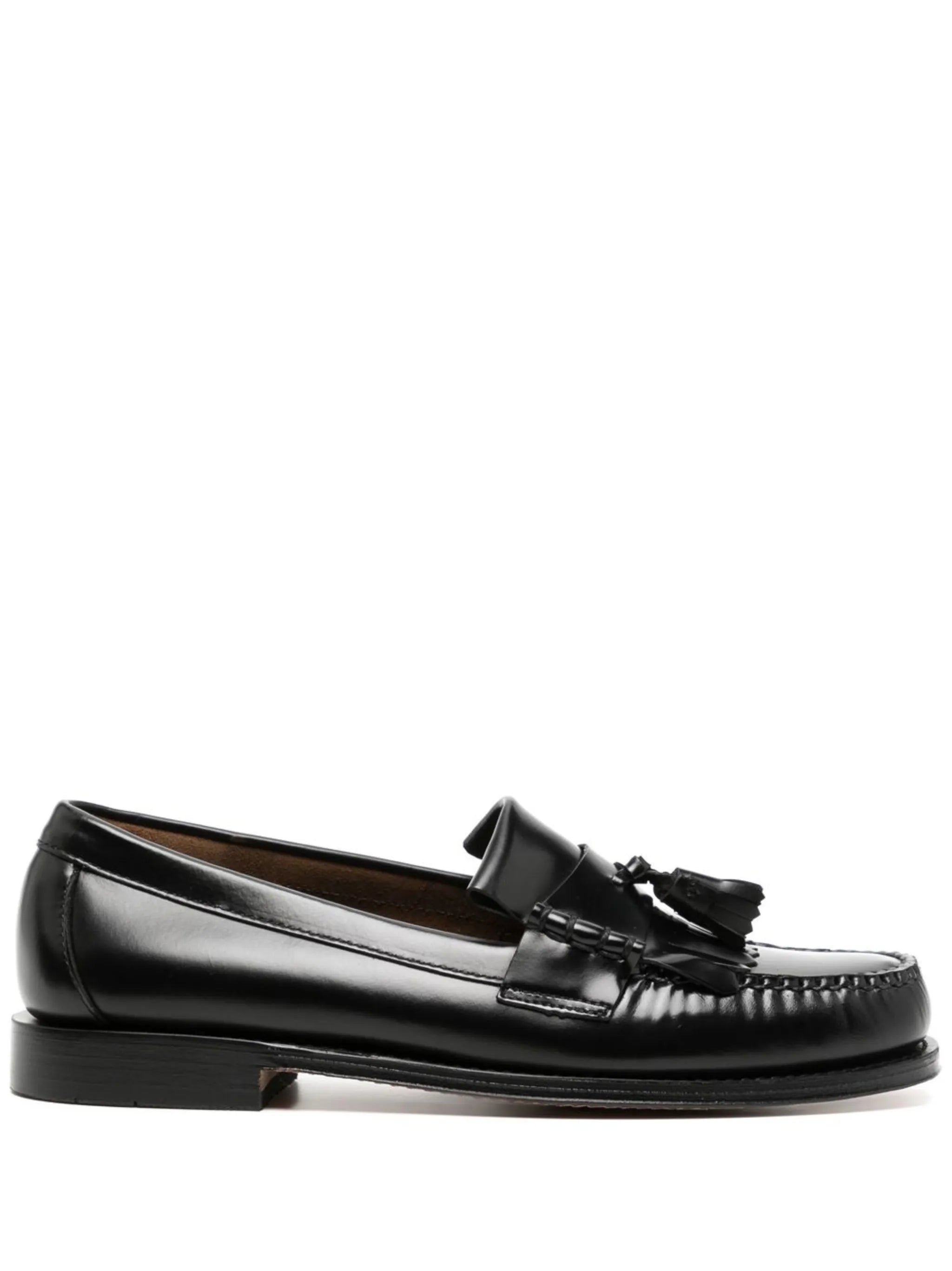 flat sole leather loafers