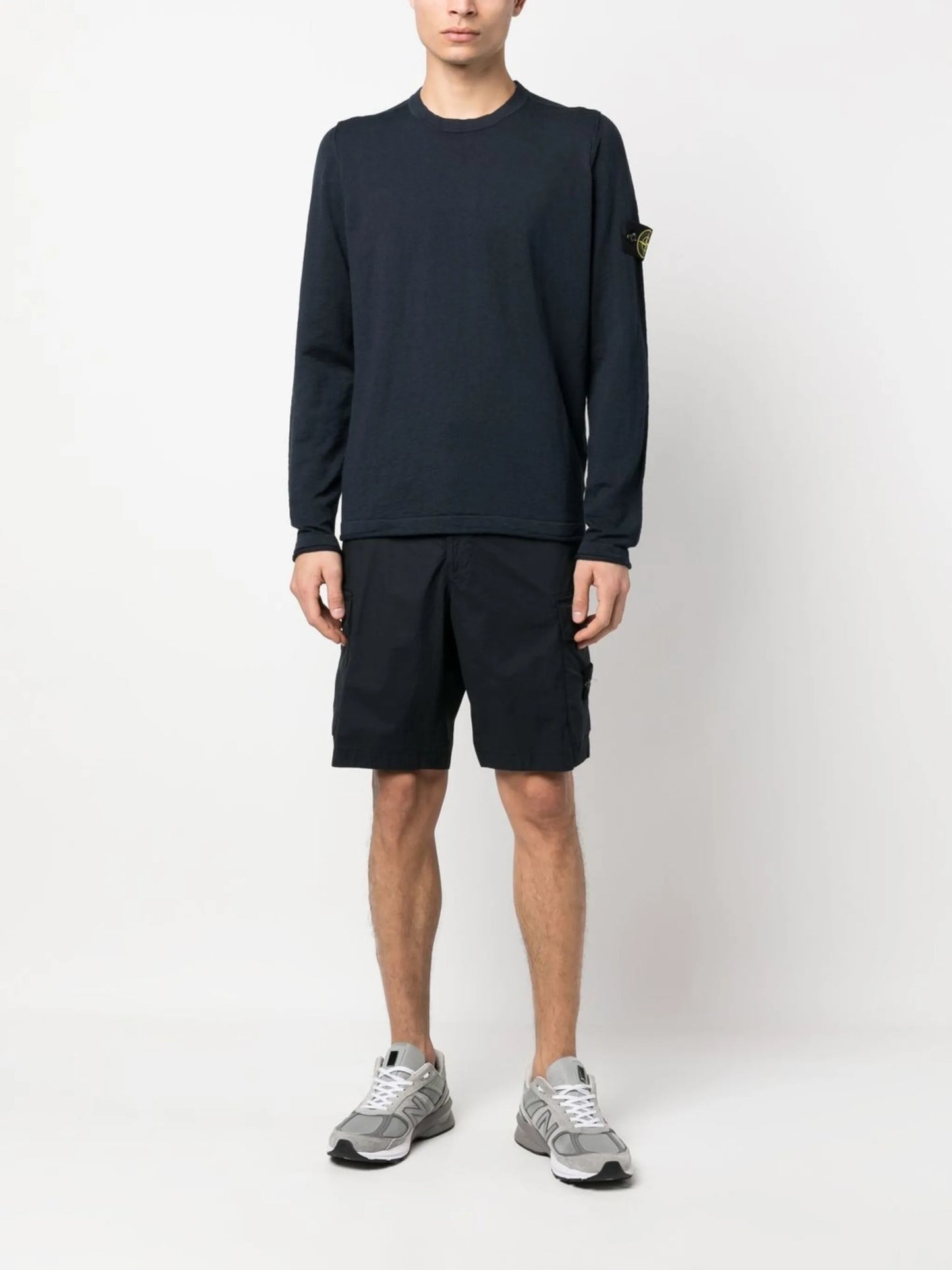 logo-patch sleeve jumper