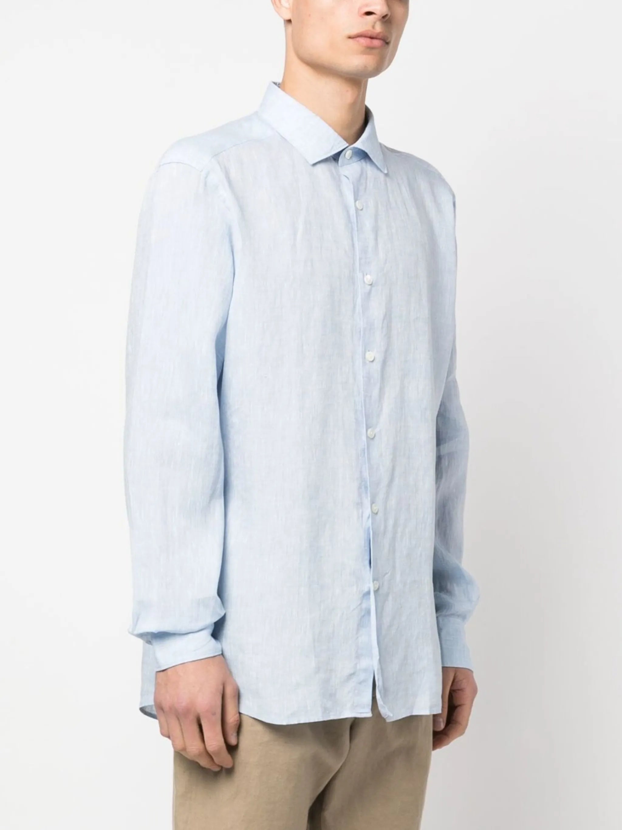 long-sleeve linen shirt
