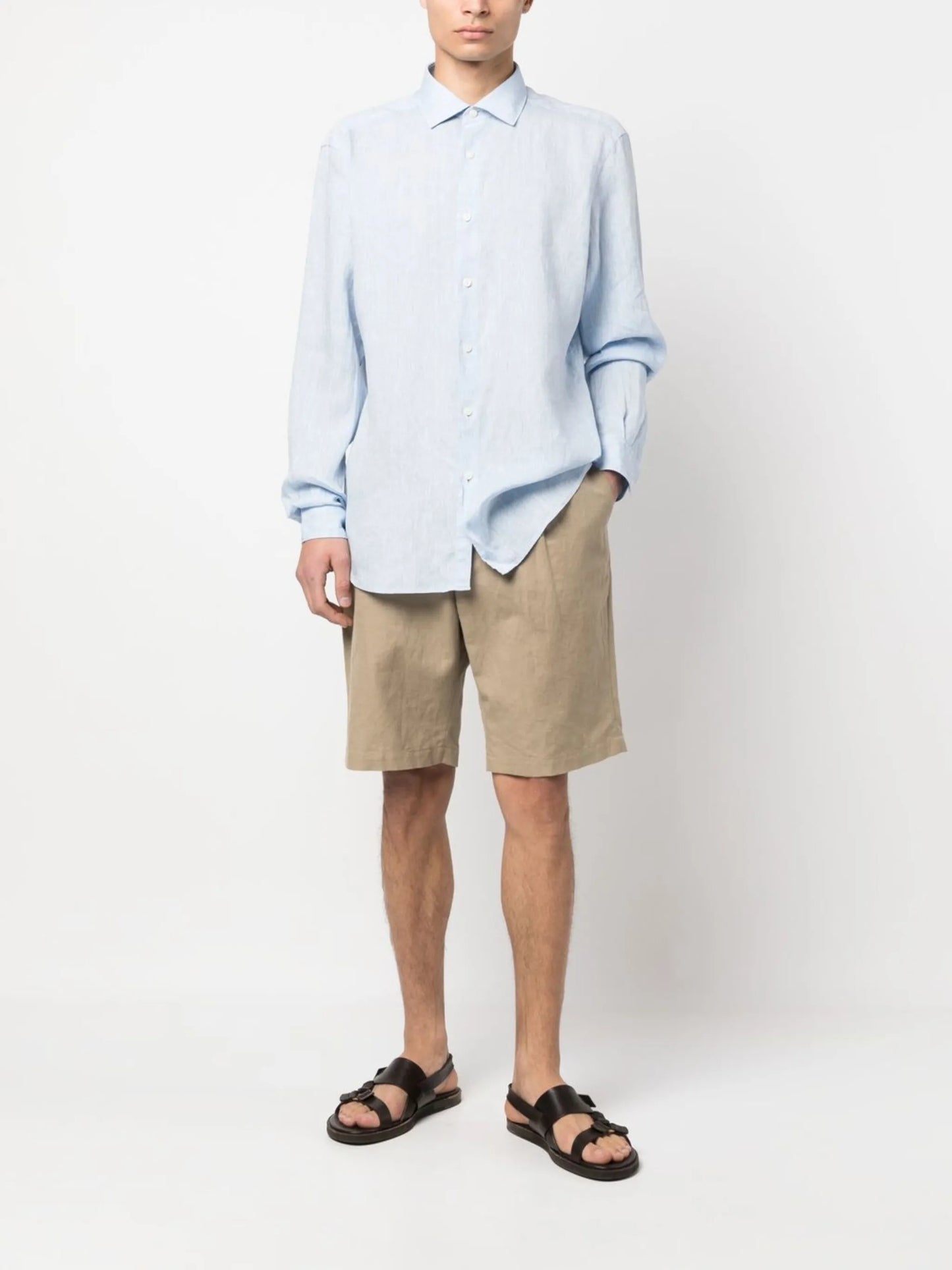 long-sleeve linen shirt