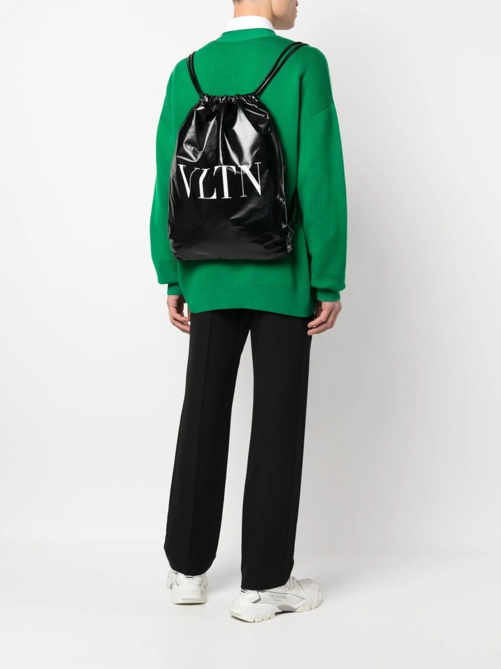VLTN patent leather backpack