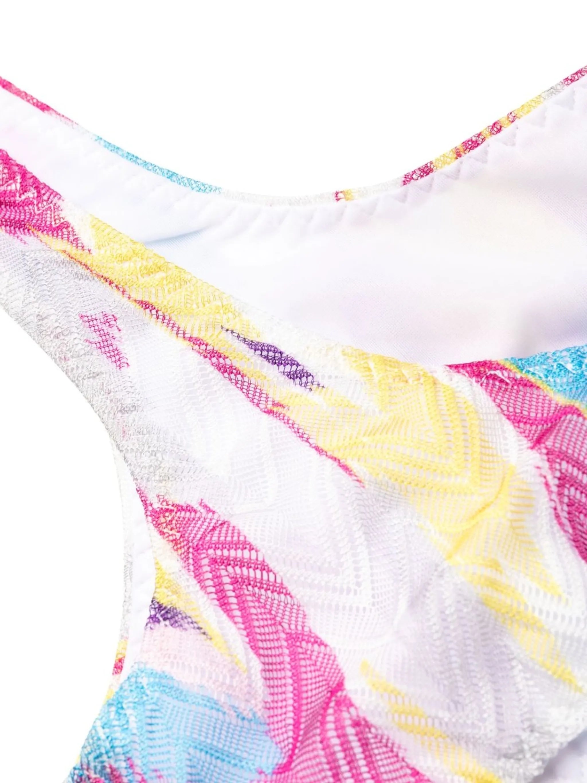 asymmetric zigzag-weave bikini set