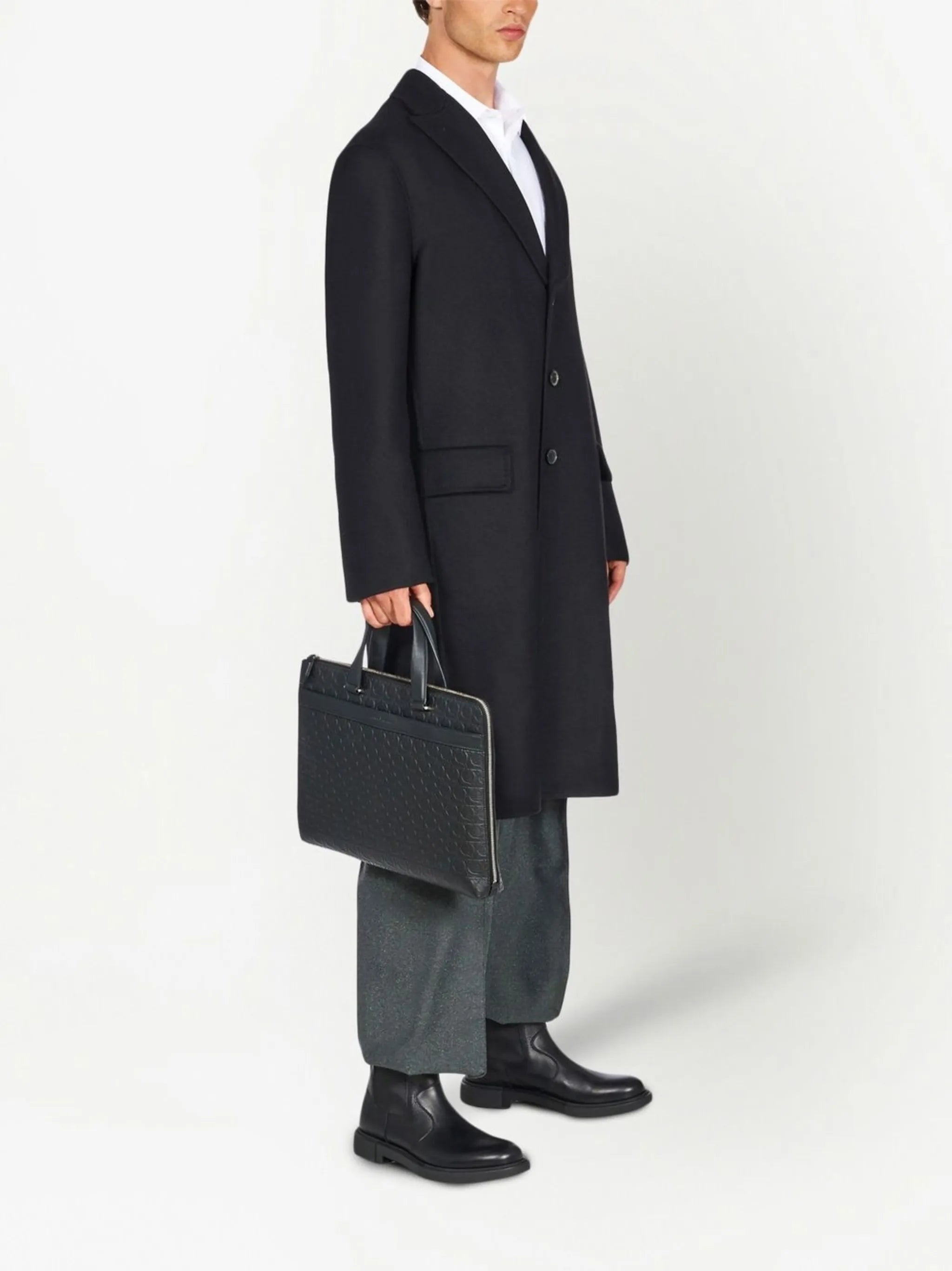 Gancini-pattern laptop case