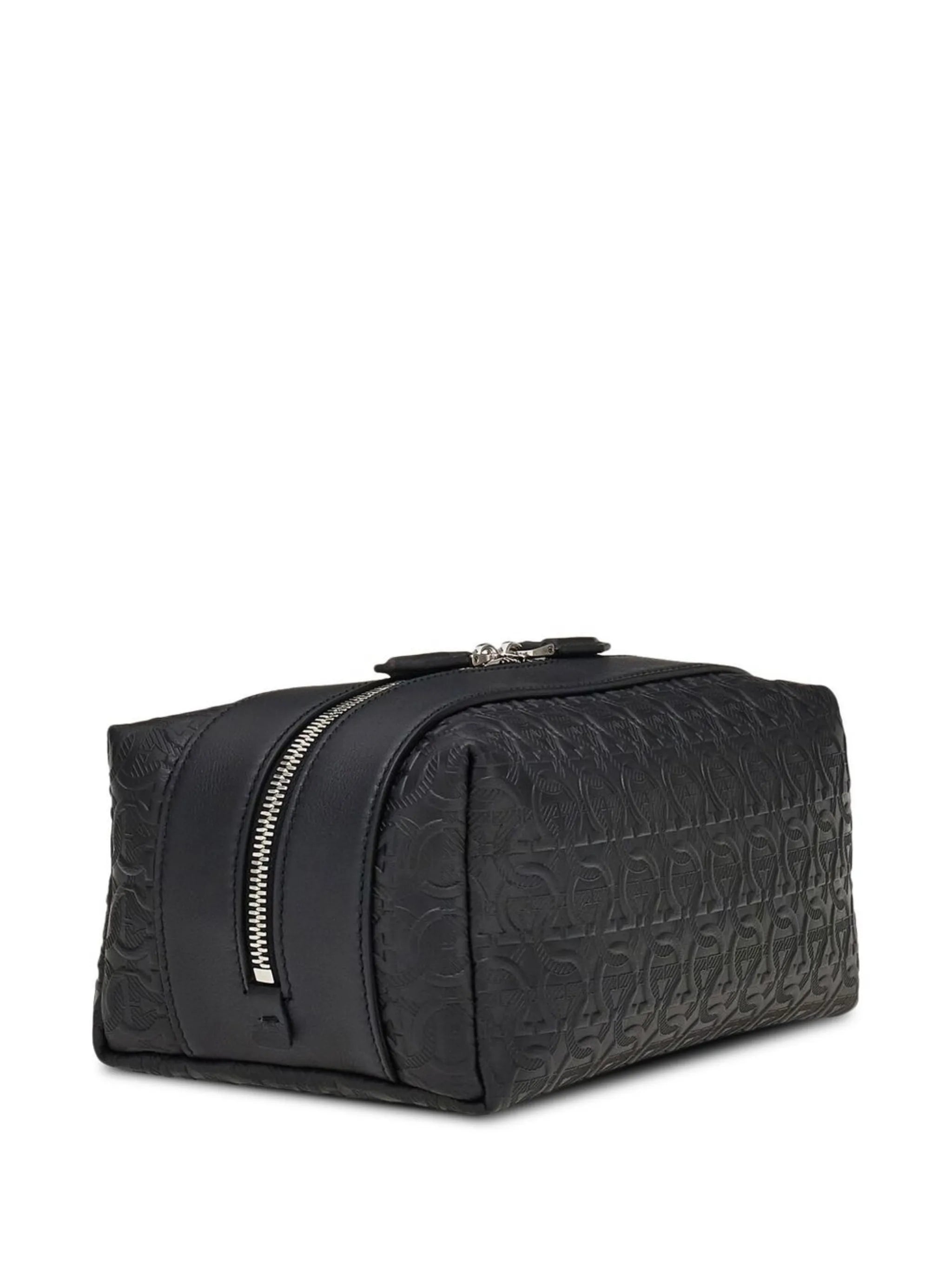 Gancini-pattern clutch bag