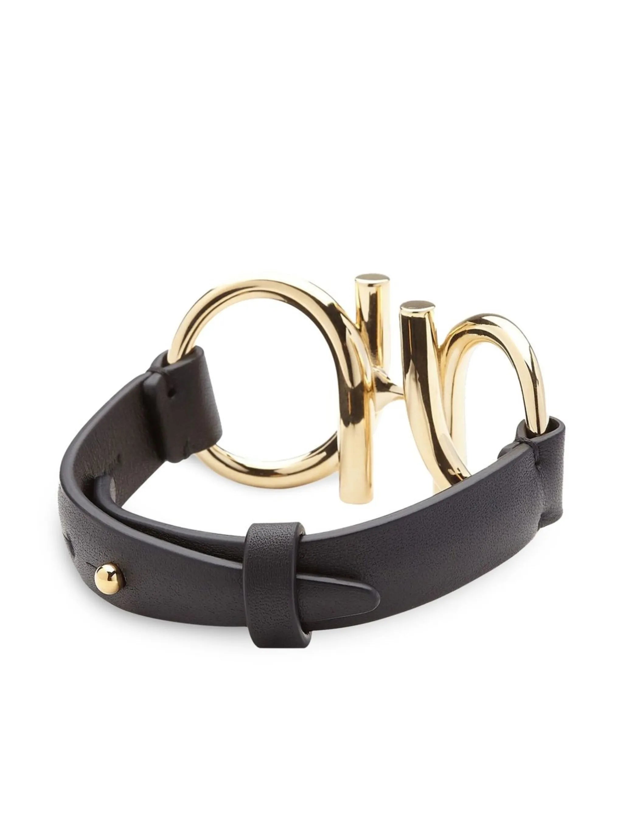 Gancini leather bracelet