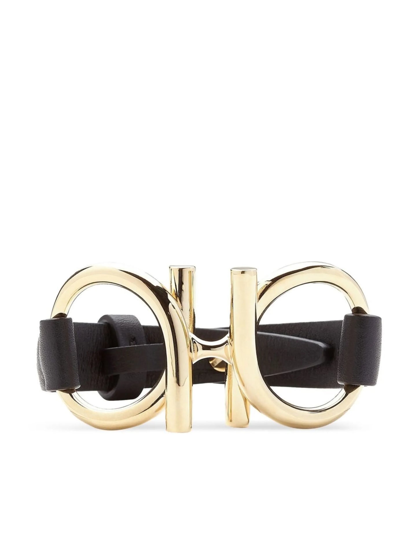 Gancini leather bracelet
