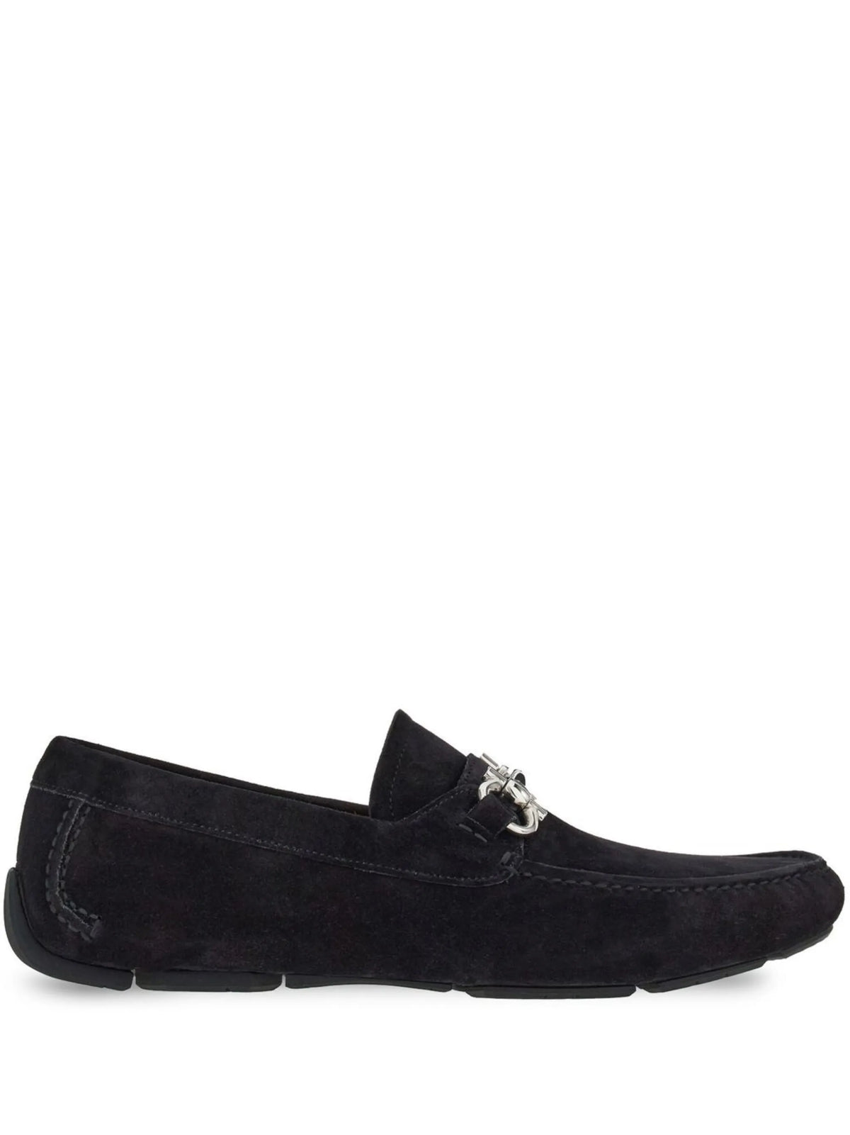 Gancini suede loafers