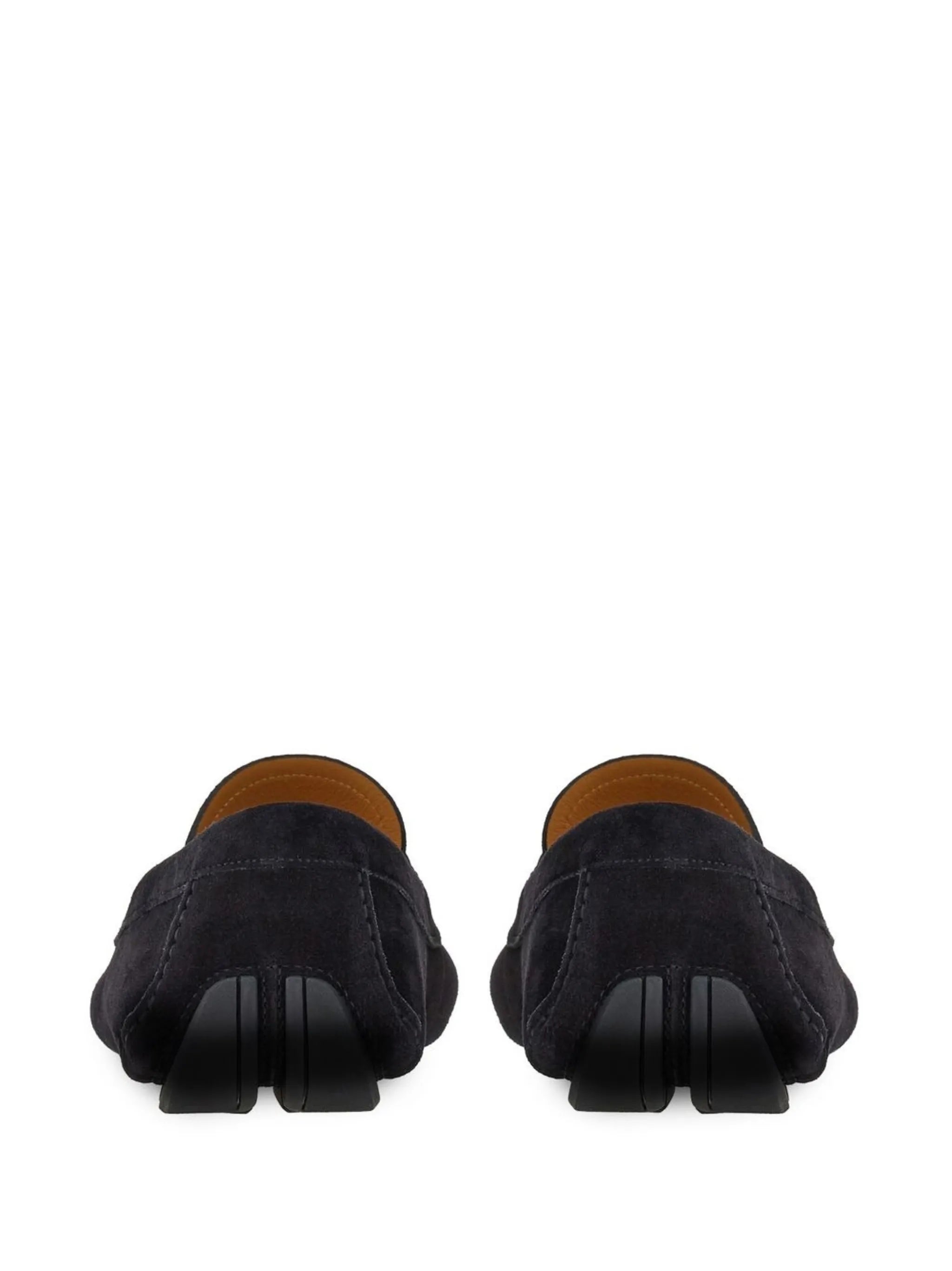 Gancini suede loafers