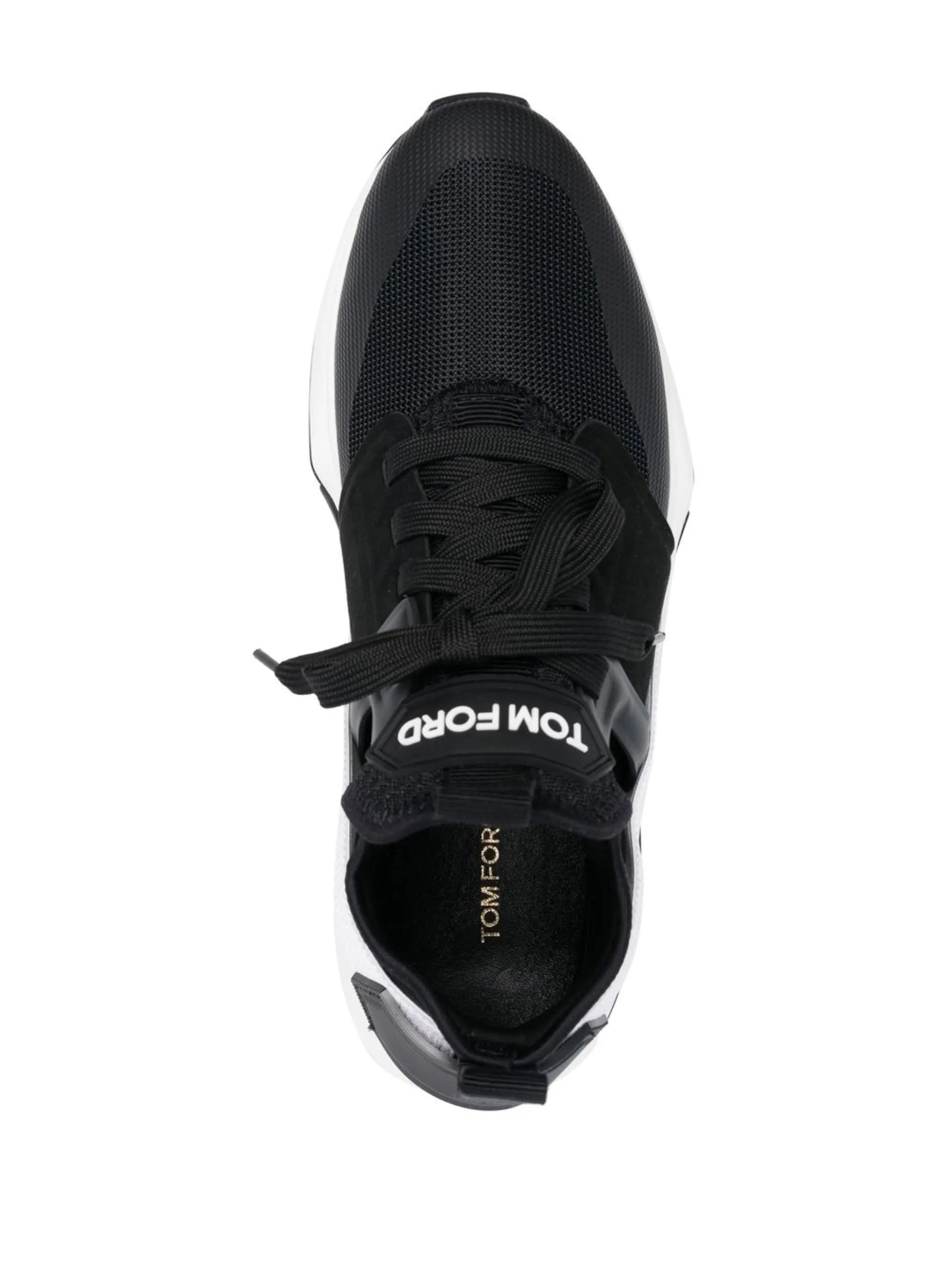 panelled logo-patch sneakers