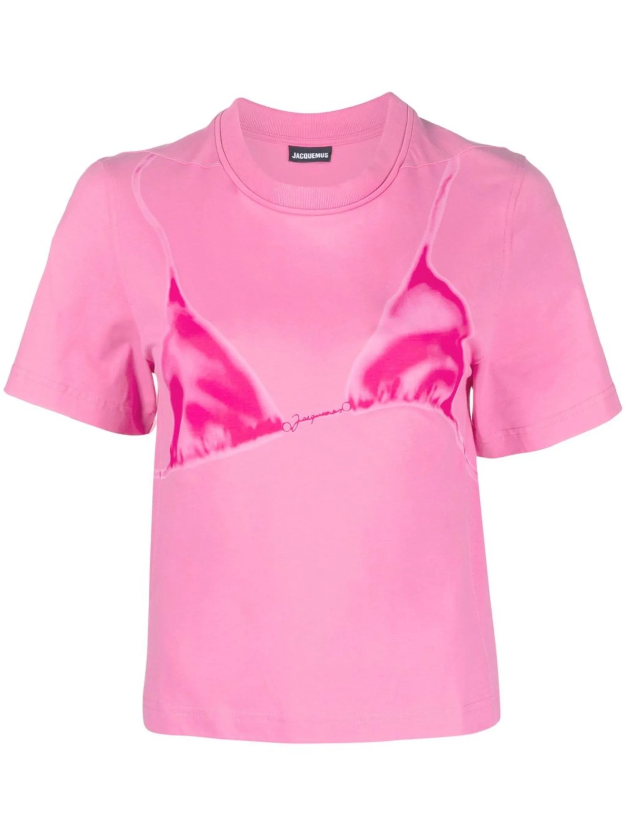 bikini-print cotton T-shirt