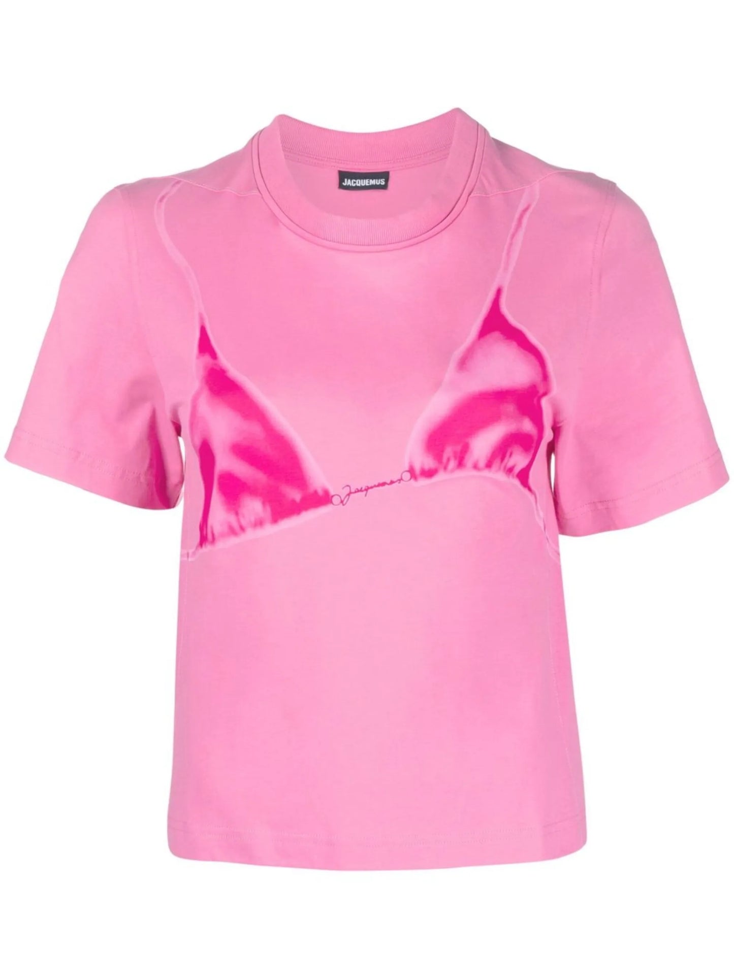 bikini-print cotton T-shirt