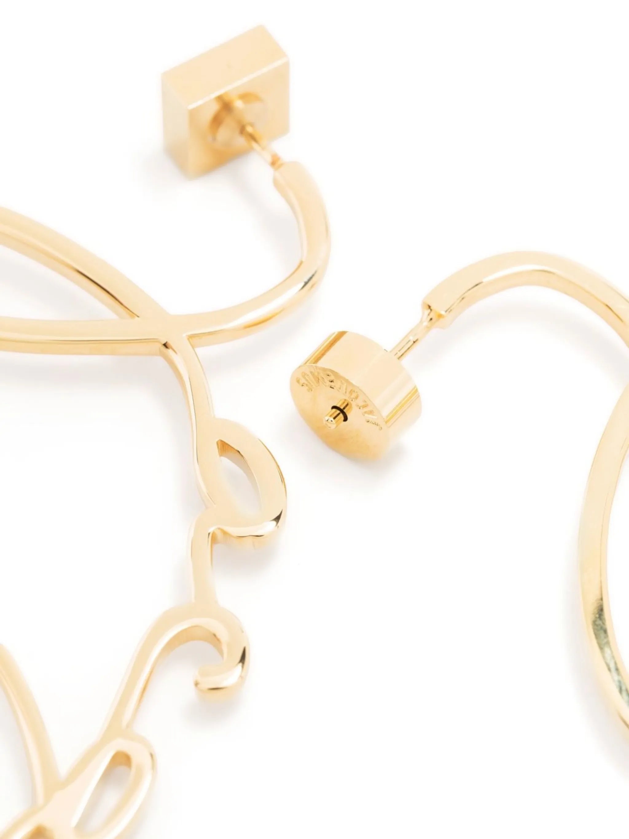 logo hoop earrings