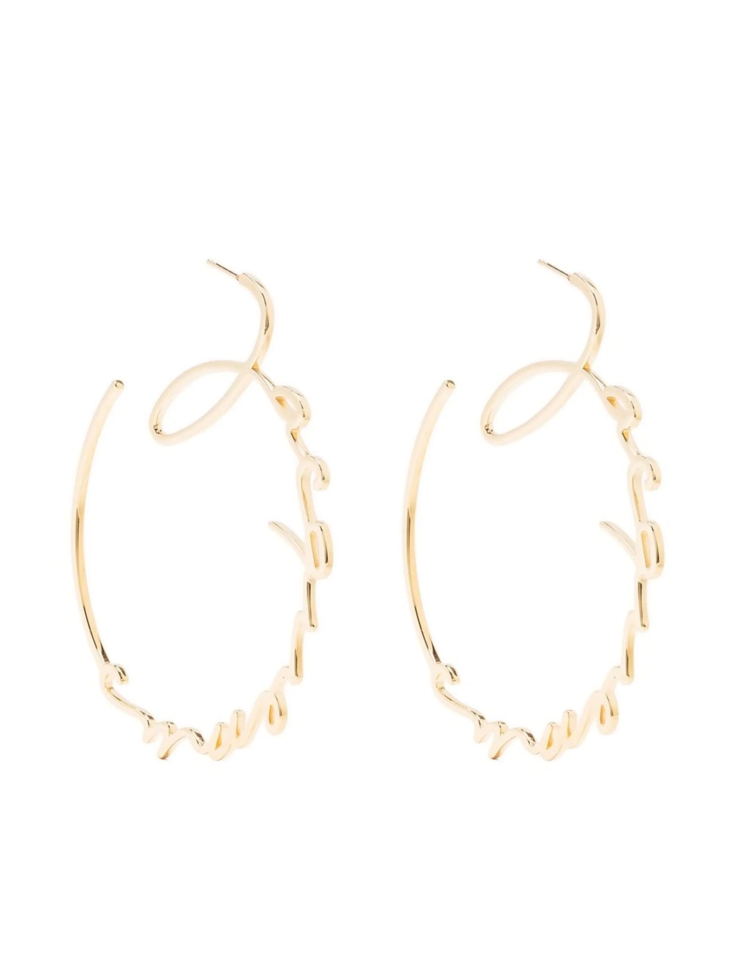 logo hoop earrings