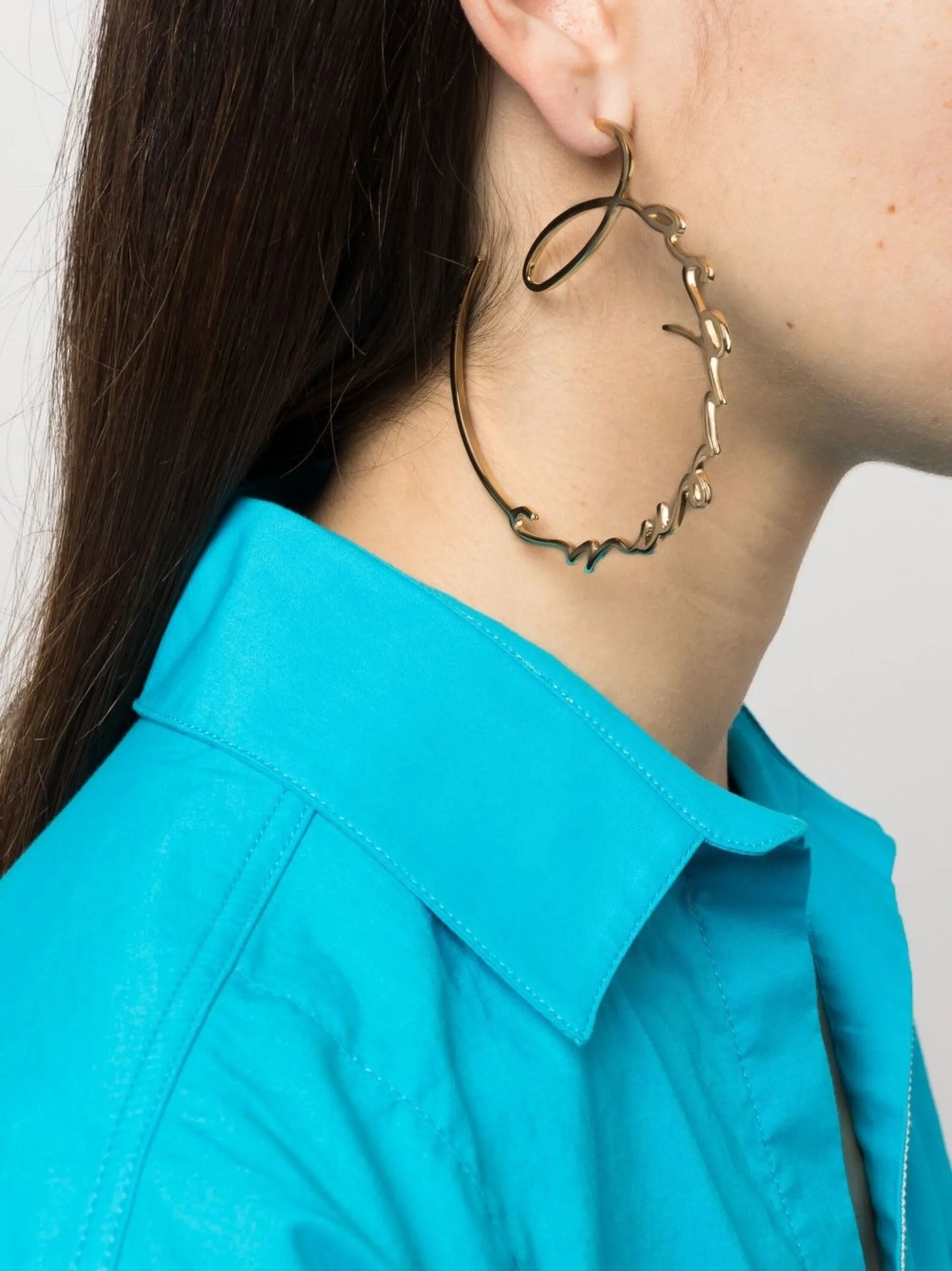 logo hoop earrings