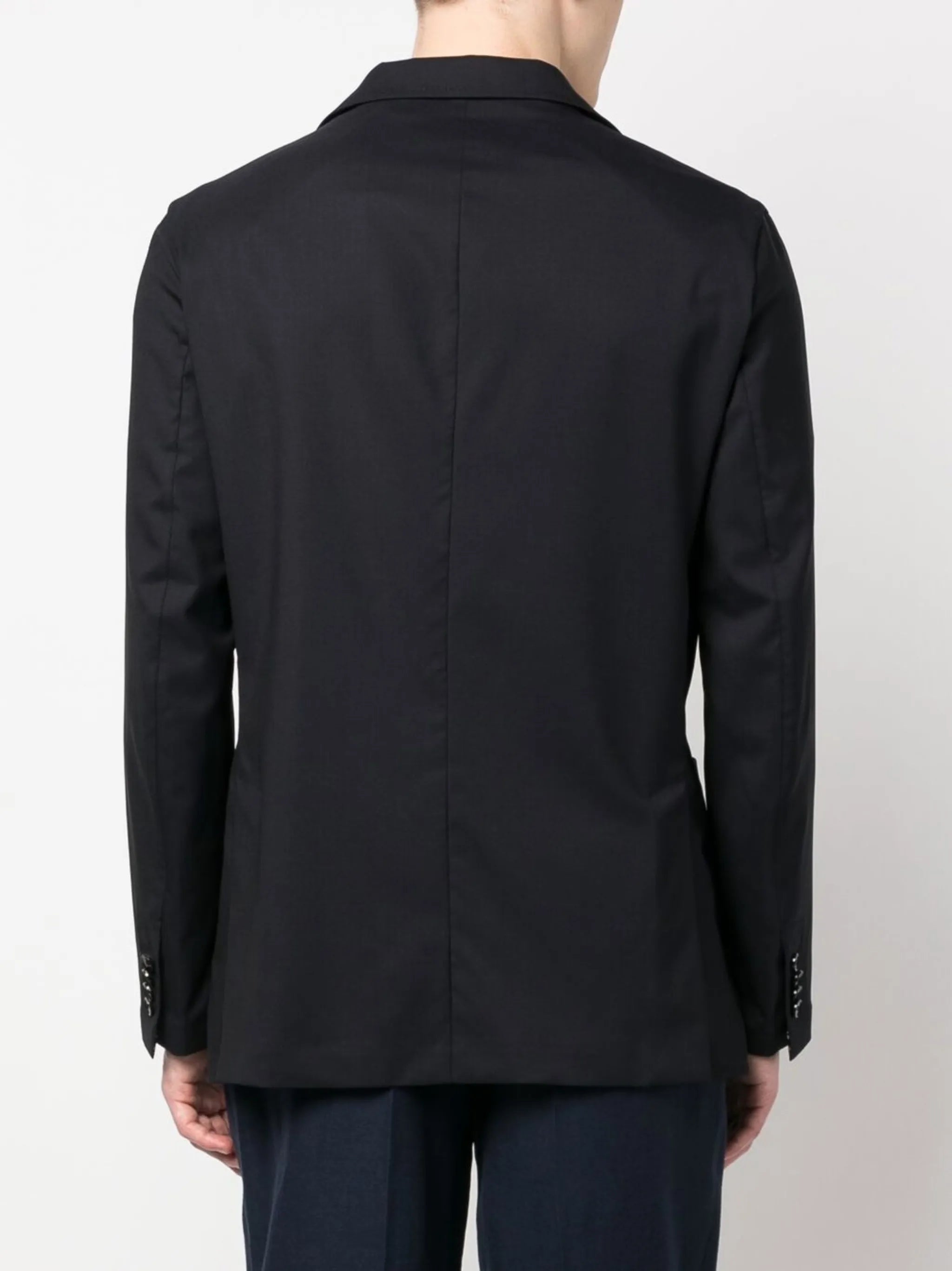 single-breasted cotton blazer
