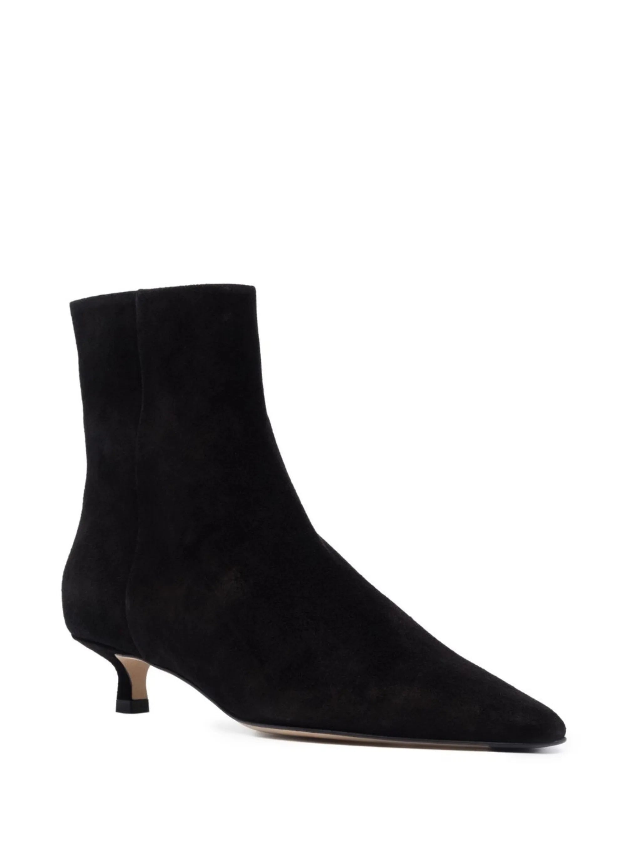suede pointed-toe boots