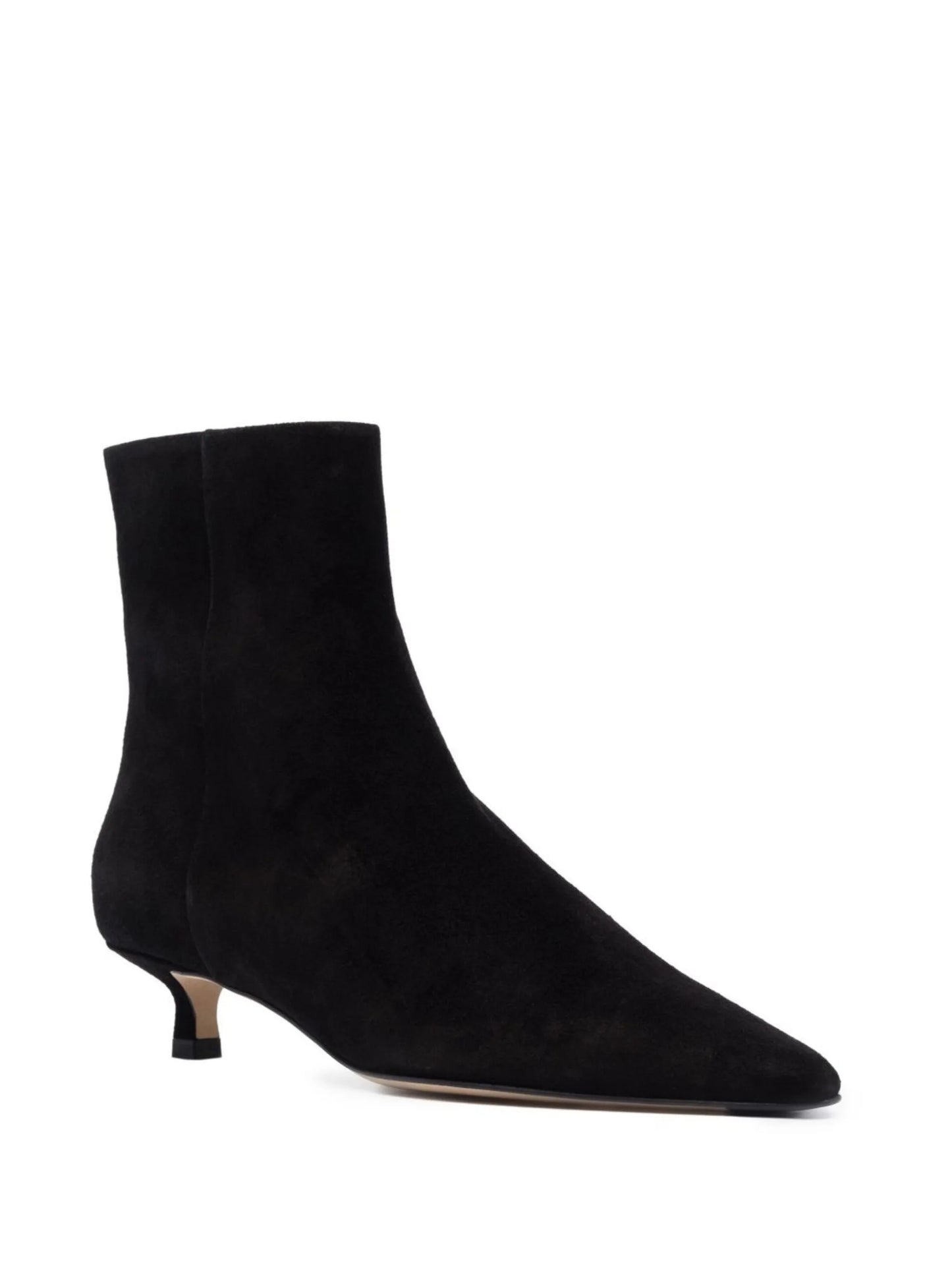 suede pointed-toe boots