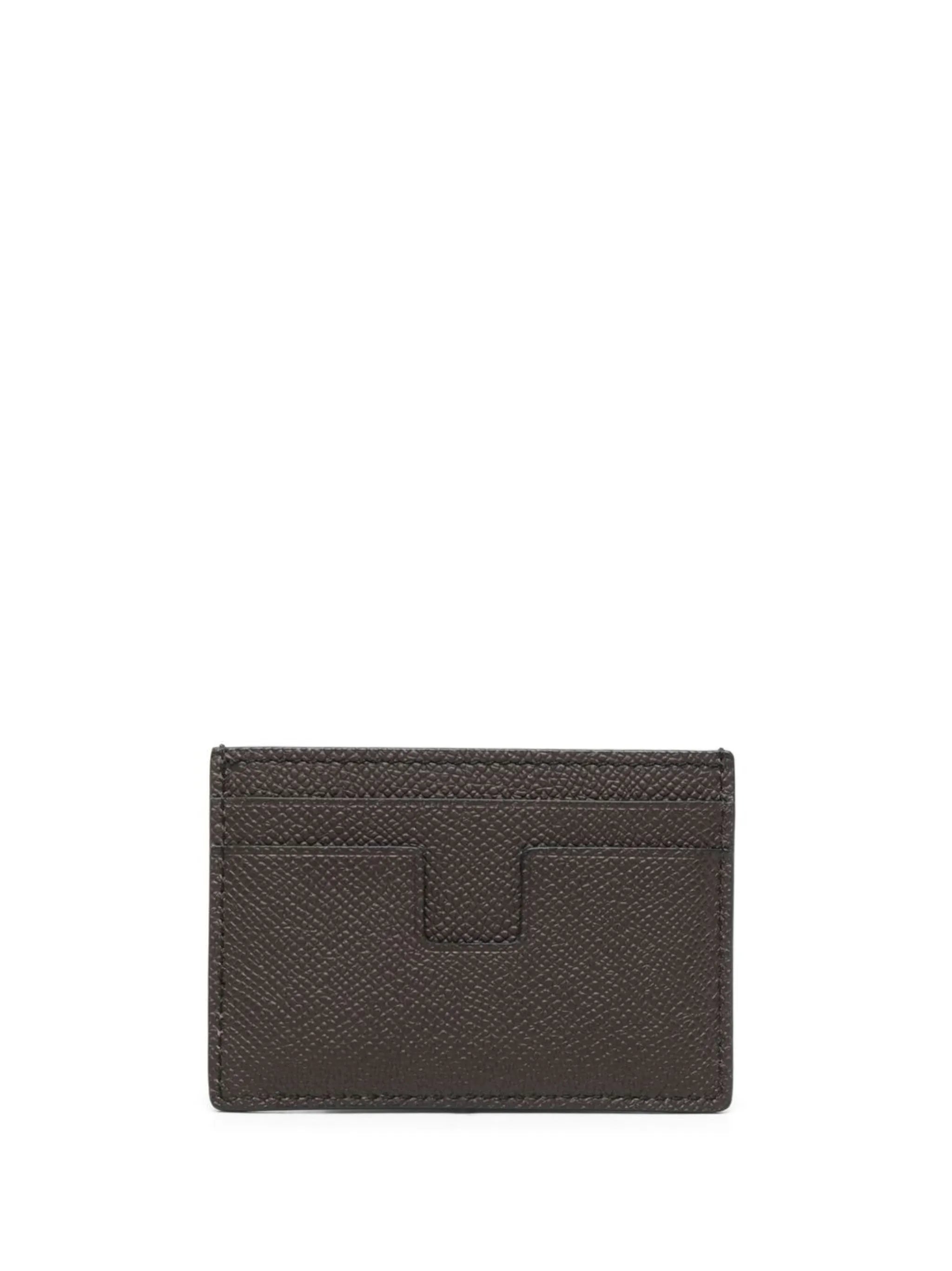 grained-leather cardholder