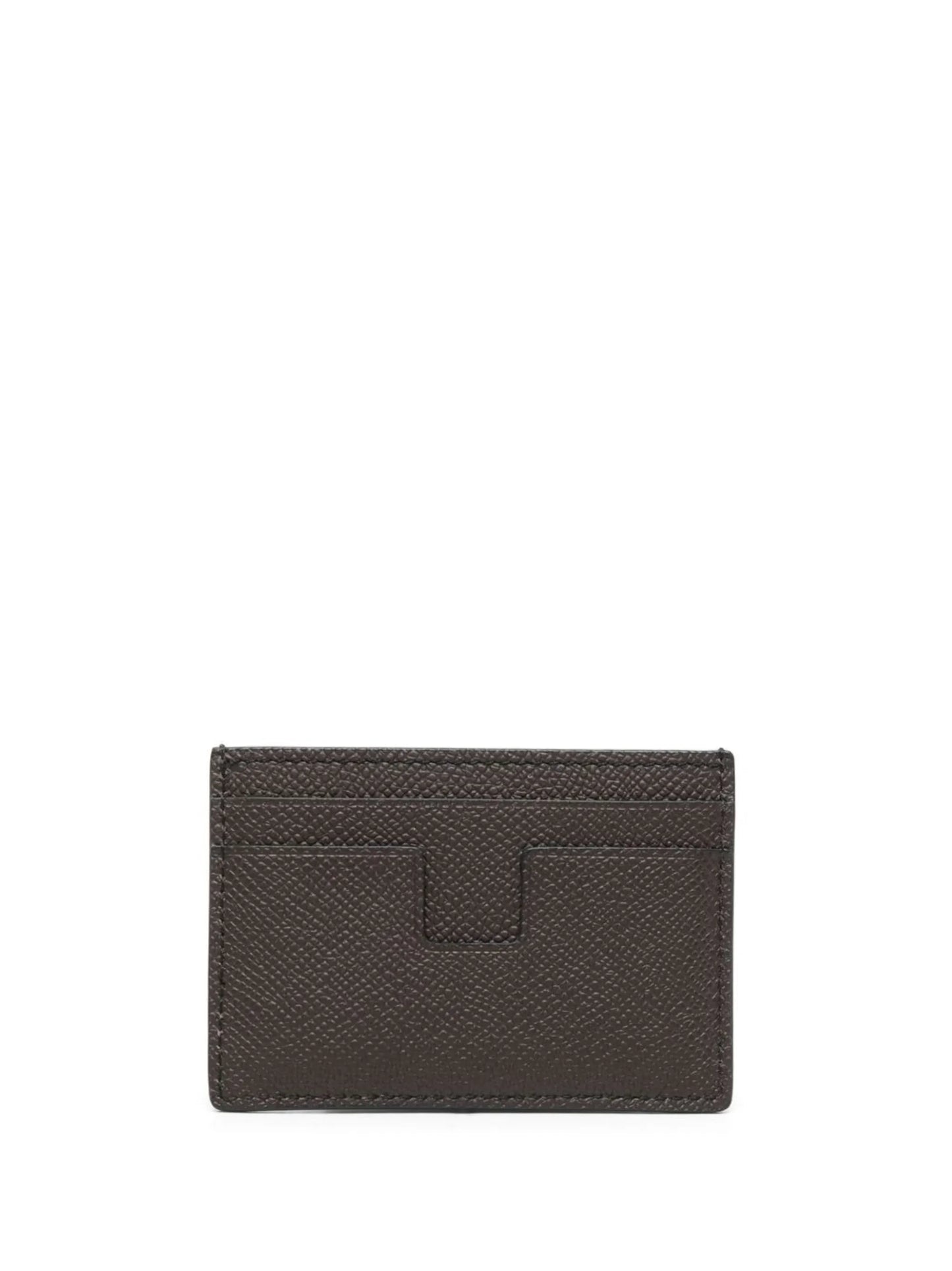 grained-leather cardholder