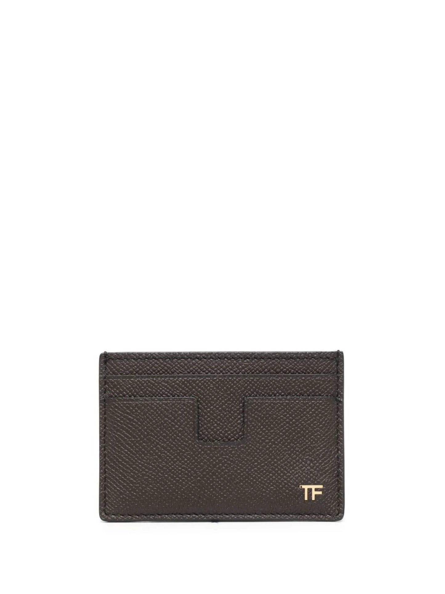 grained-leather cardholder